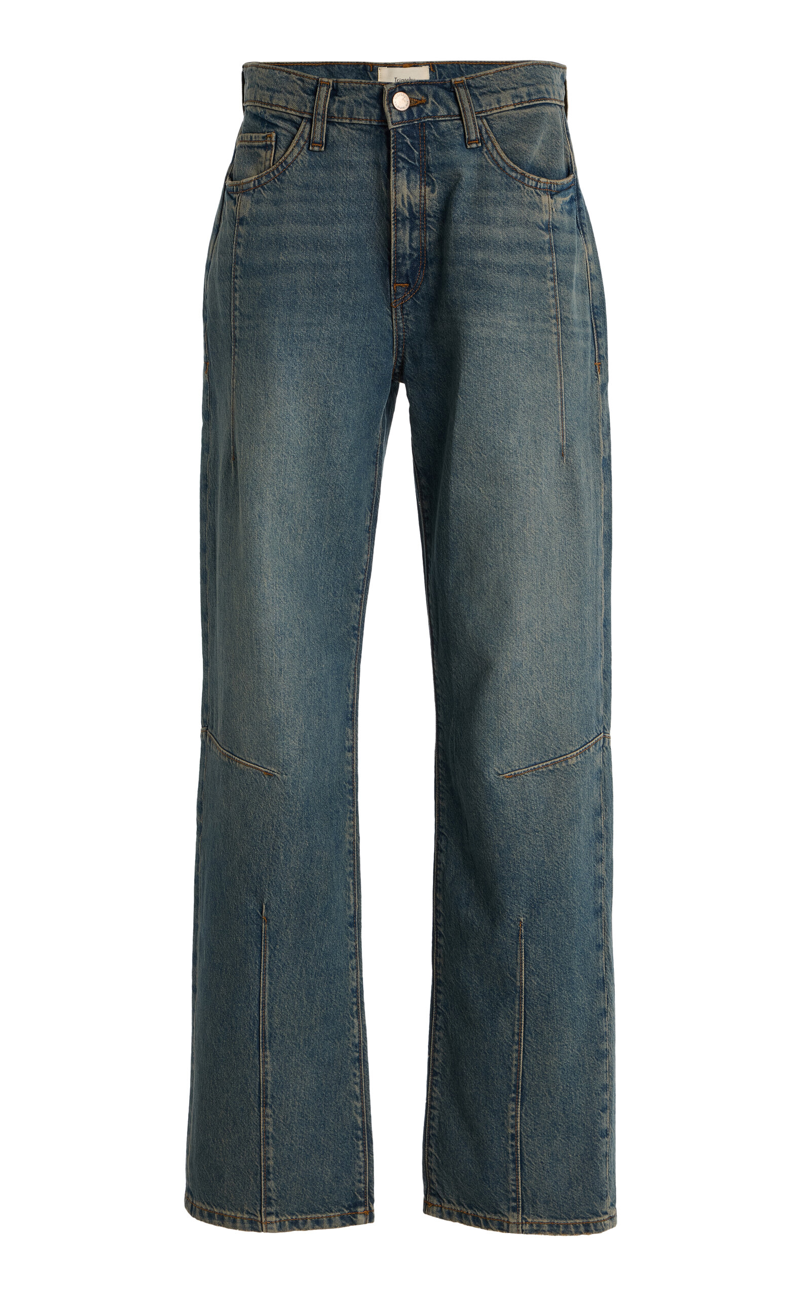 Triarchy Goldie Rigid Mid-rise Darted Straight-Leg Jeans - Blue