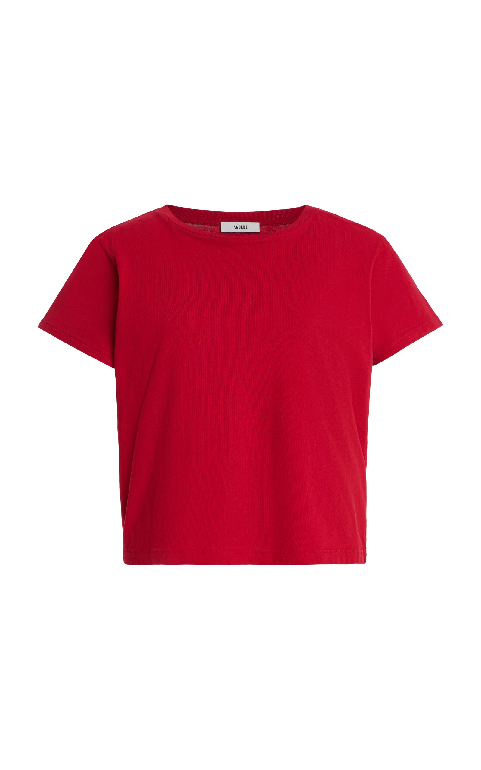 Agolde Adine Cotton-Jersey T-Shirt - Red