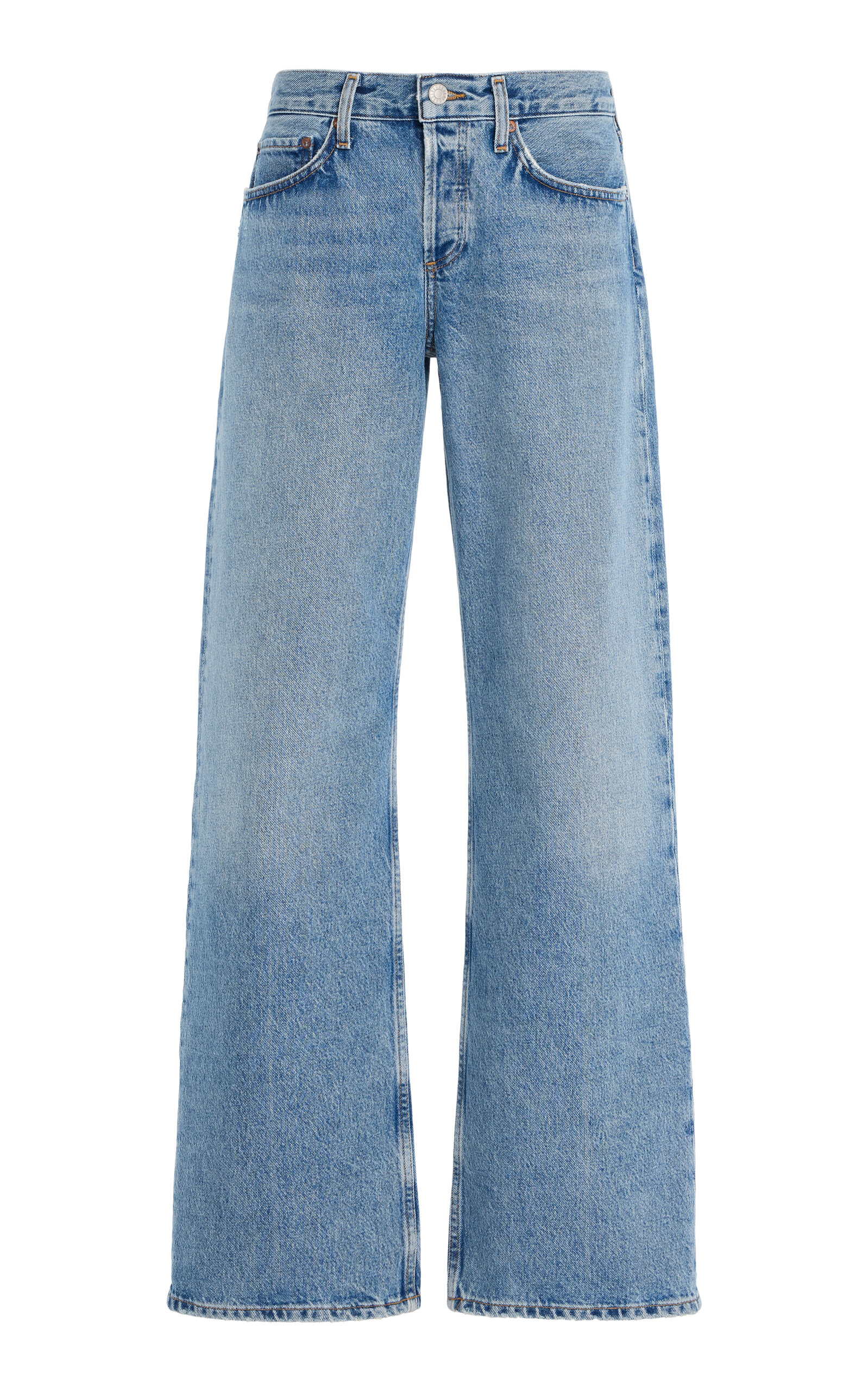 Rigid Low-Rise Loose Jeans