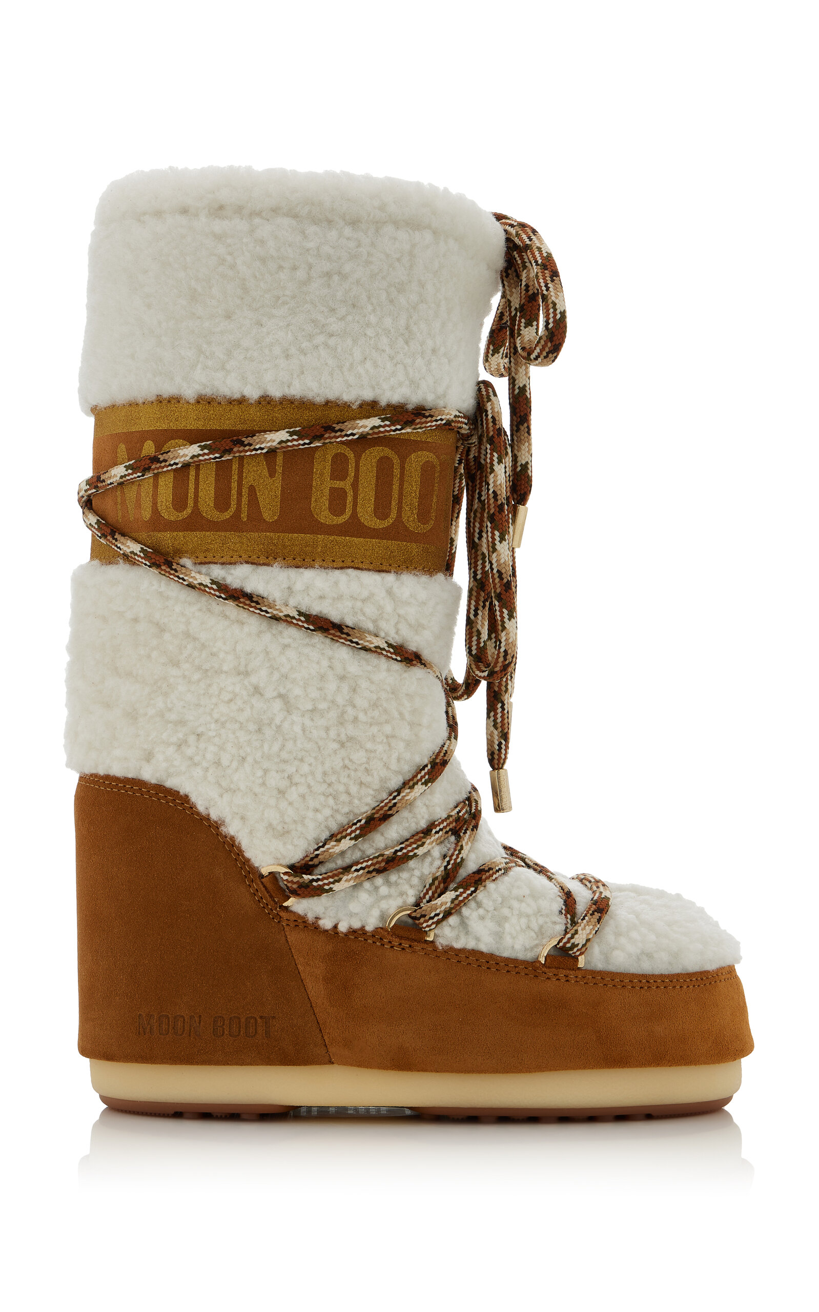 Moon Boot Icon Shearling Boots In Brown