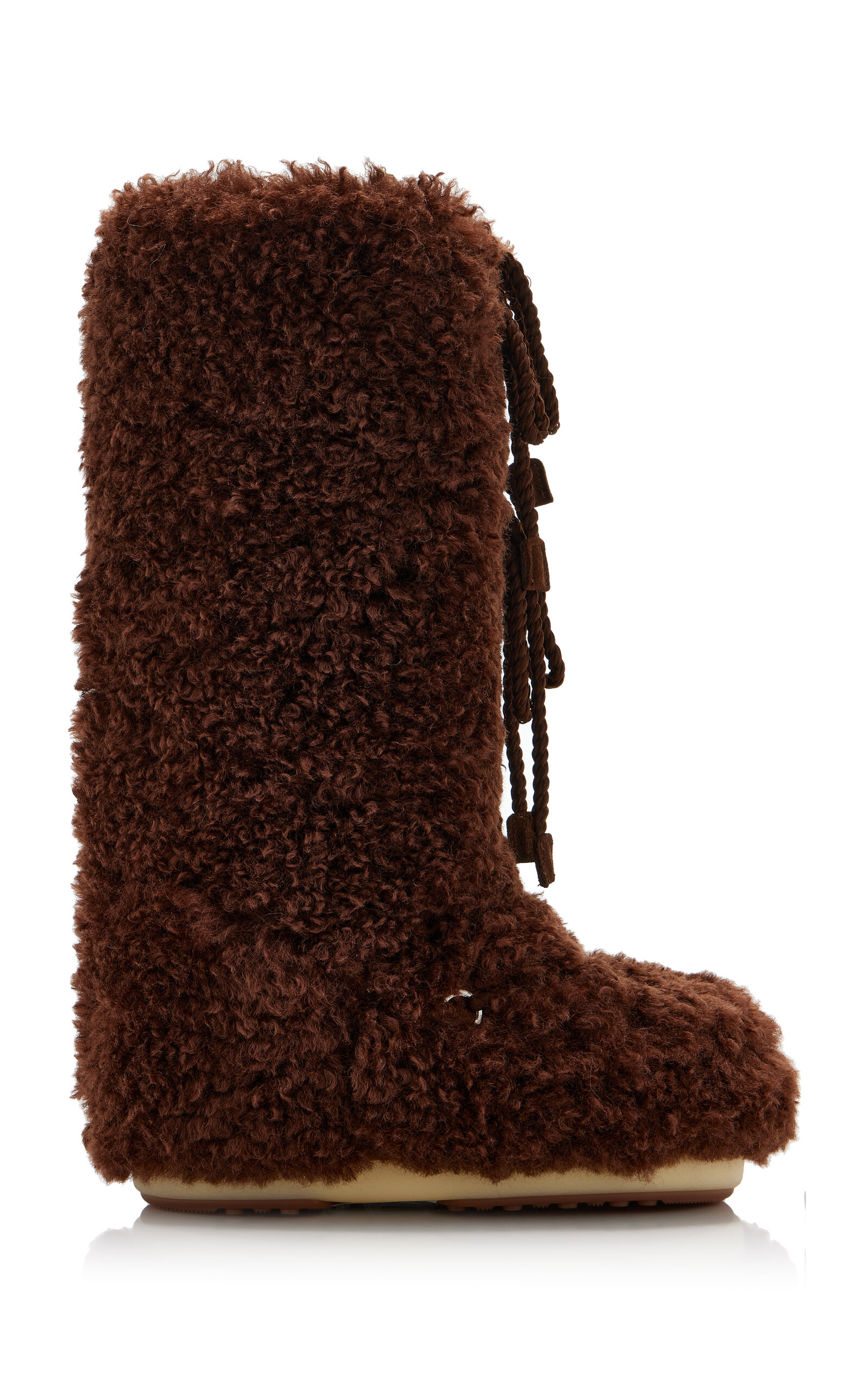 Moon Boot Icon Shearling Boots In Brown