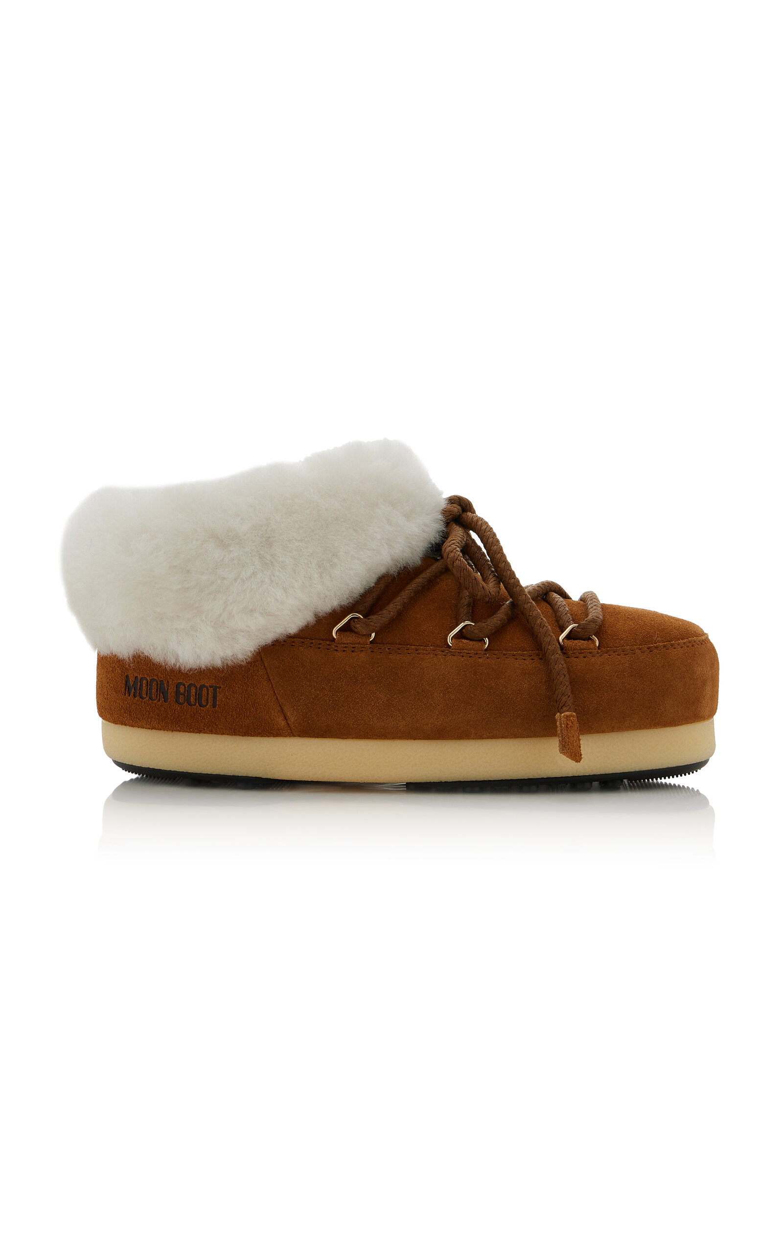 Moon Boot Evx Sheepskin Mules In Brown