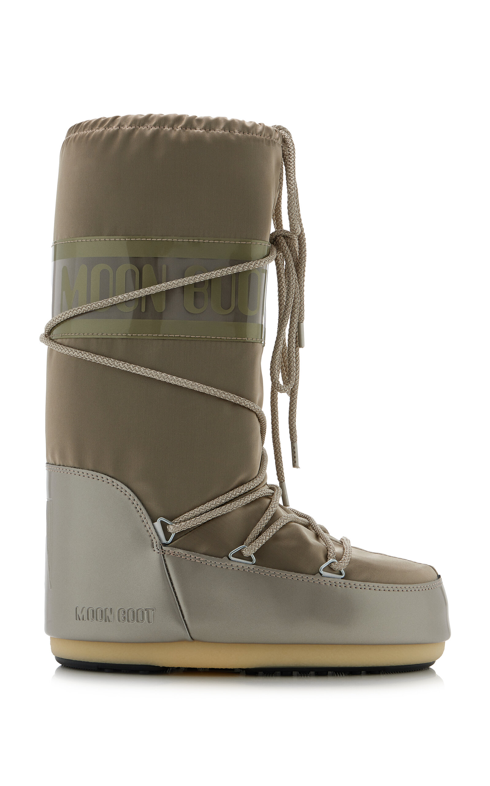 Moon Boot Icon Glance Satin Boots In Green