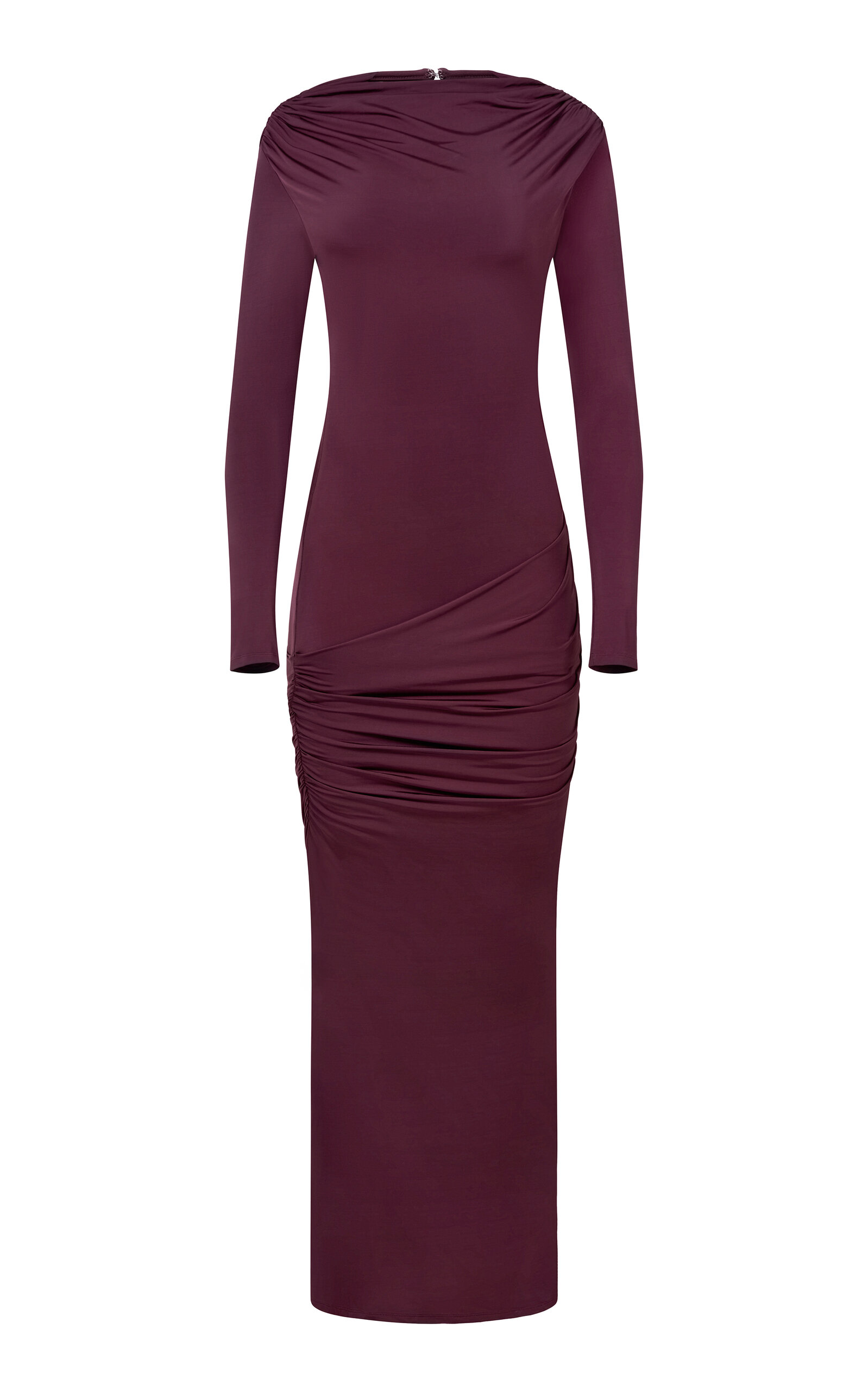Paris Georgia Draped Jersey Dress In Brown