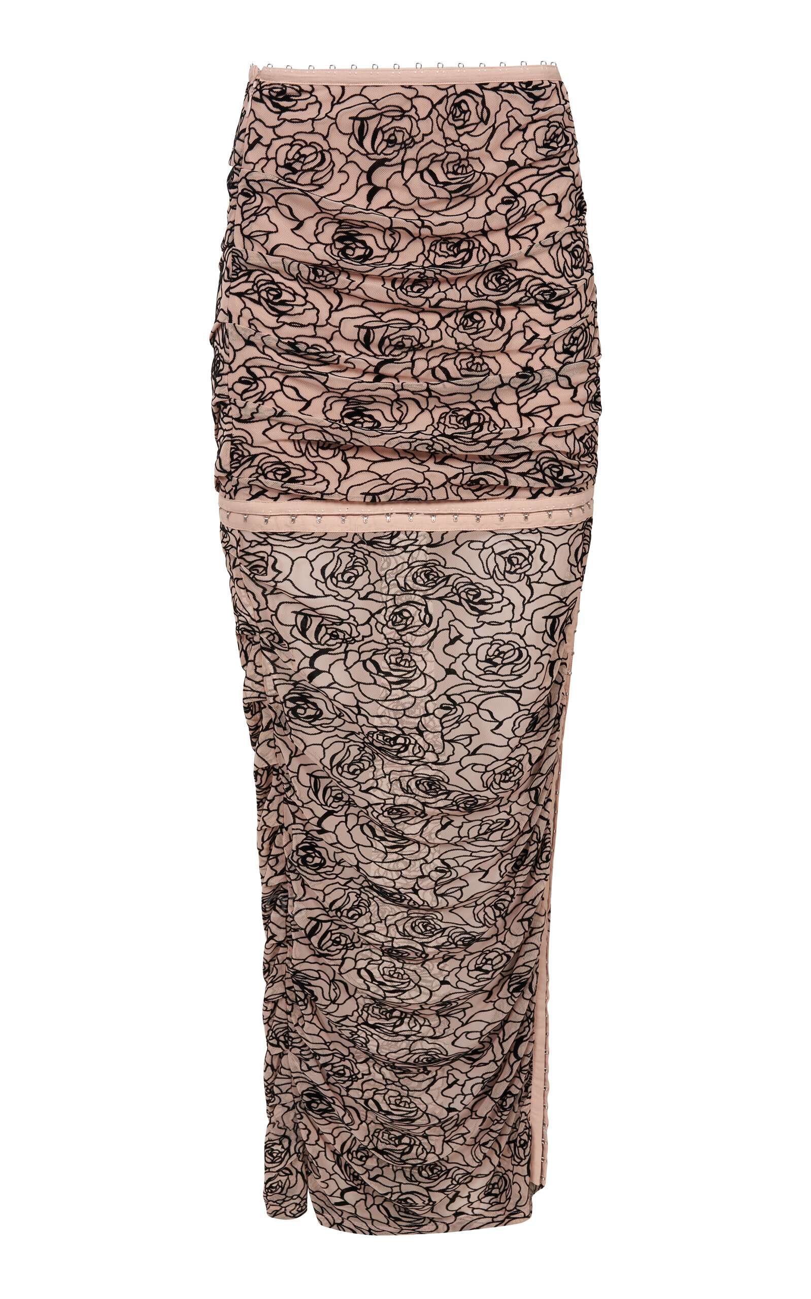 Paris Georgia Floral Printed Draped Maxi Skirt In Multi