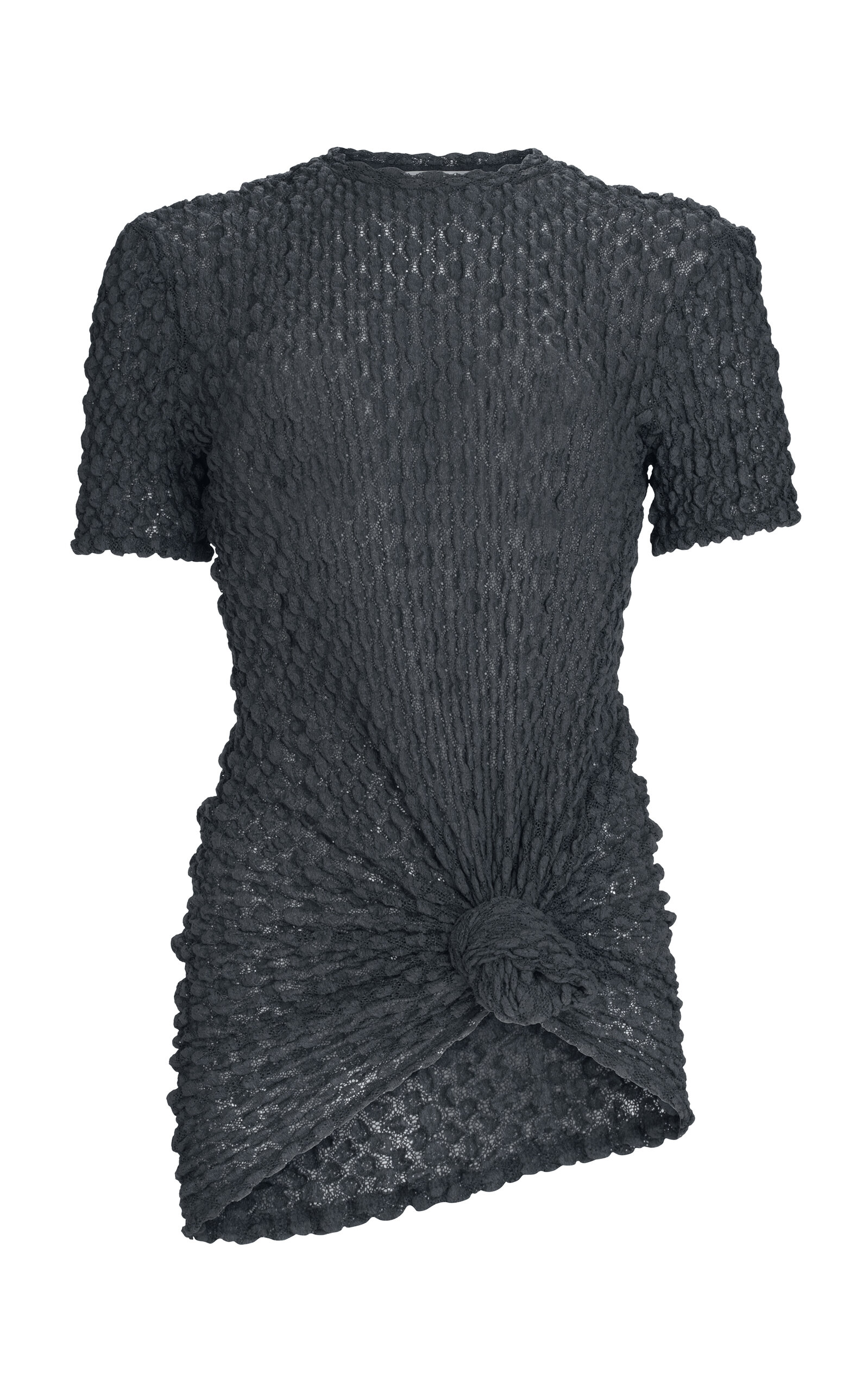 Silvia Tcherassi Casia Wrap Detailed Top - Dark Grey