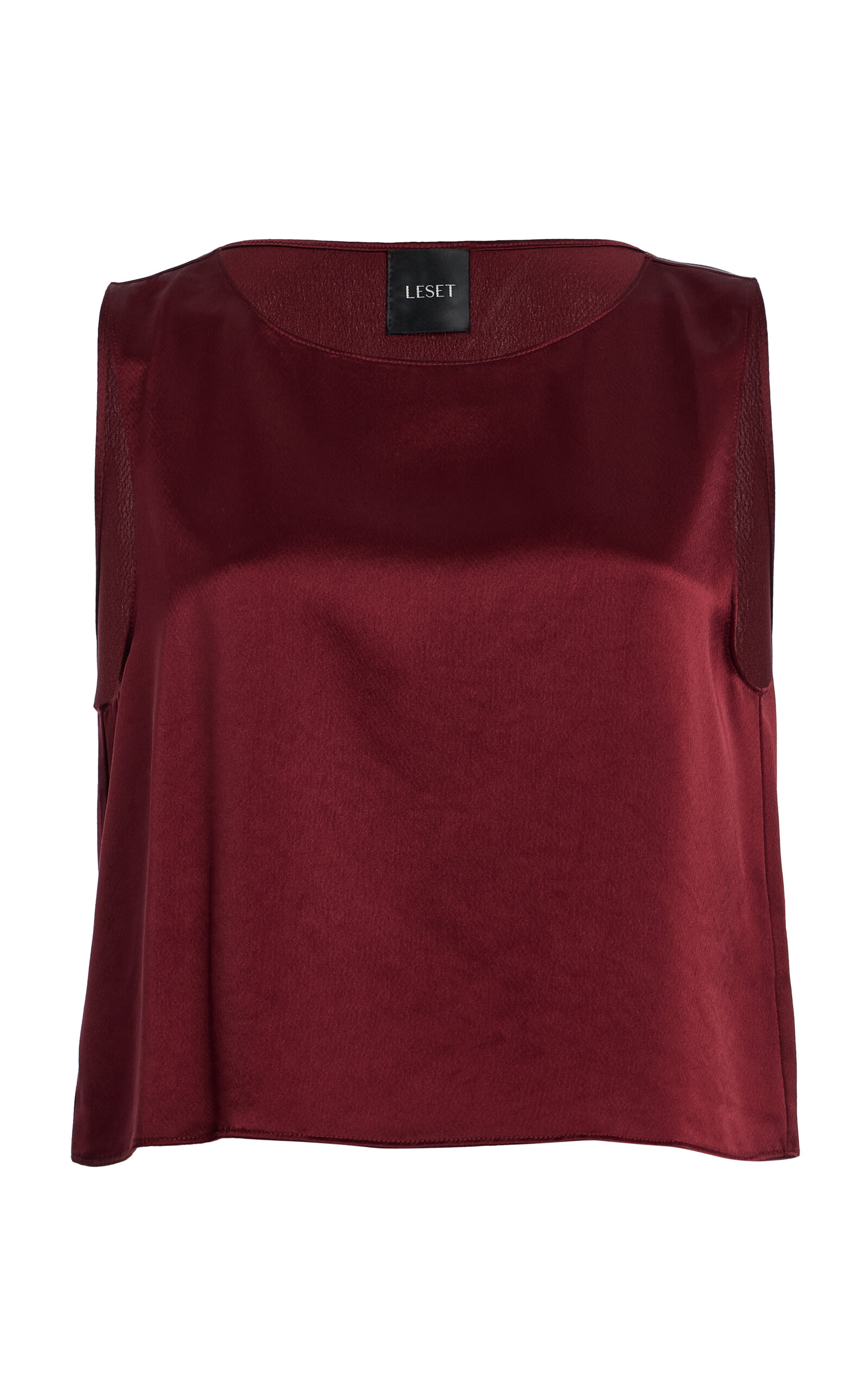 Leset Barb Satin Crop Top - Women's Clothing