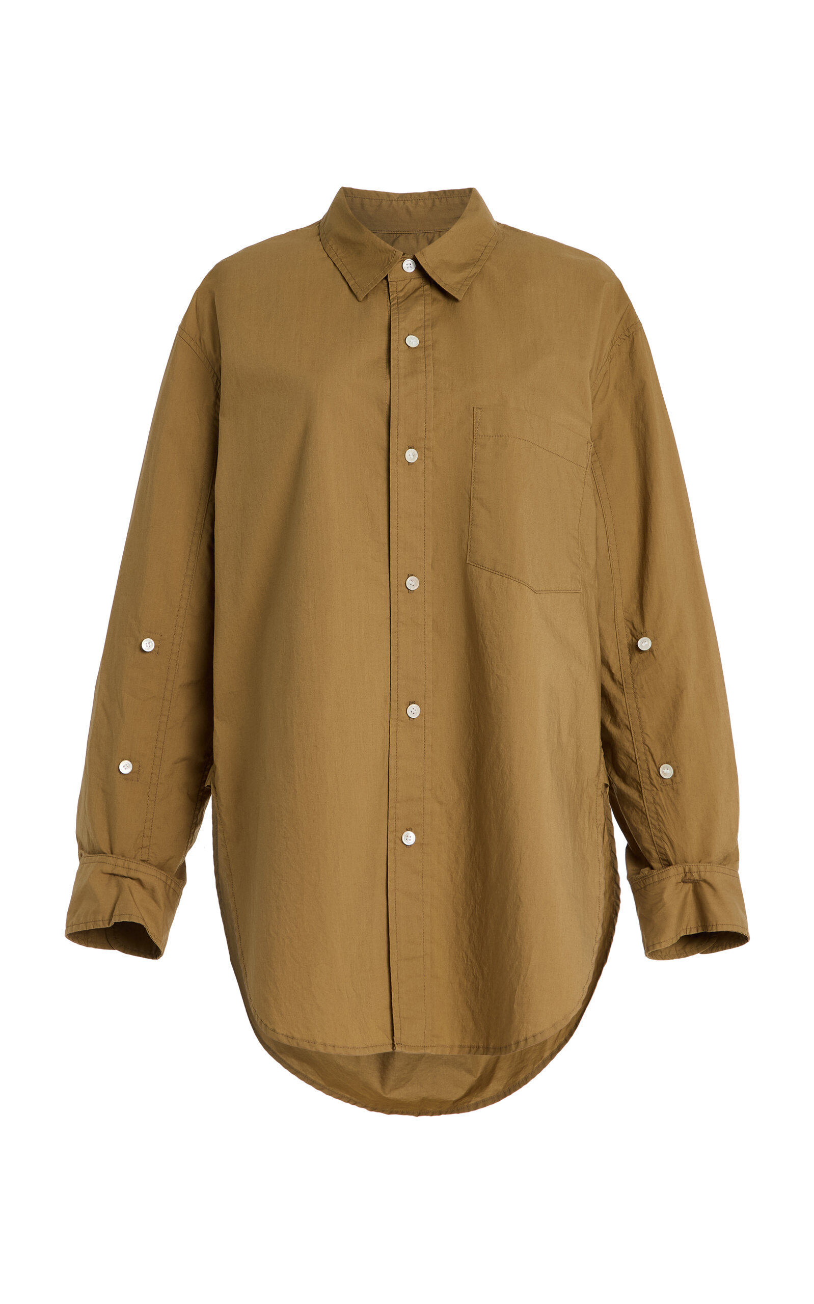 Citizens of Humanity Kayla Cotton-Poplin Shirt - Brown - XS