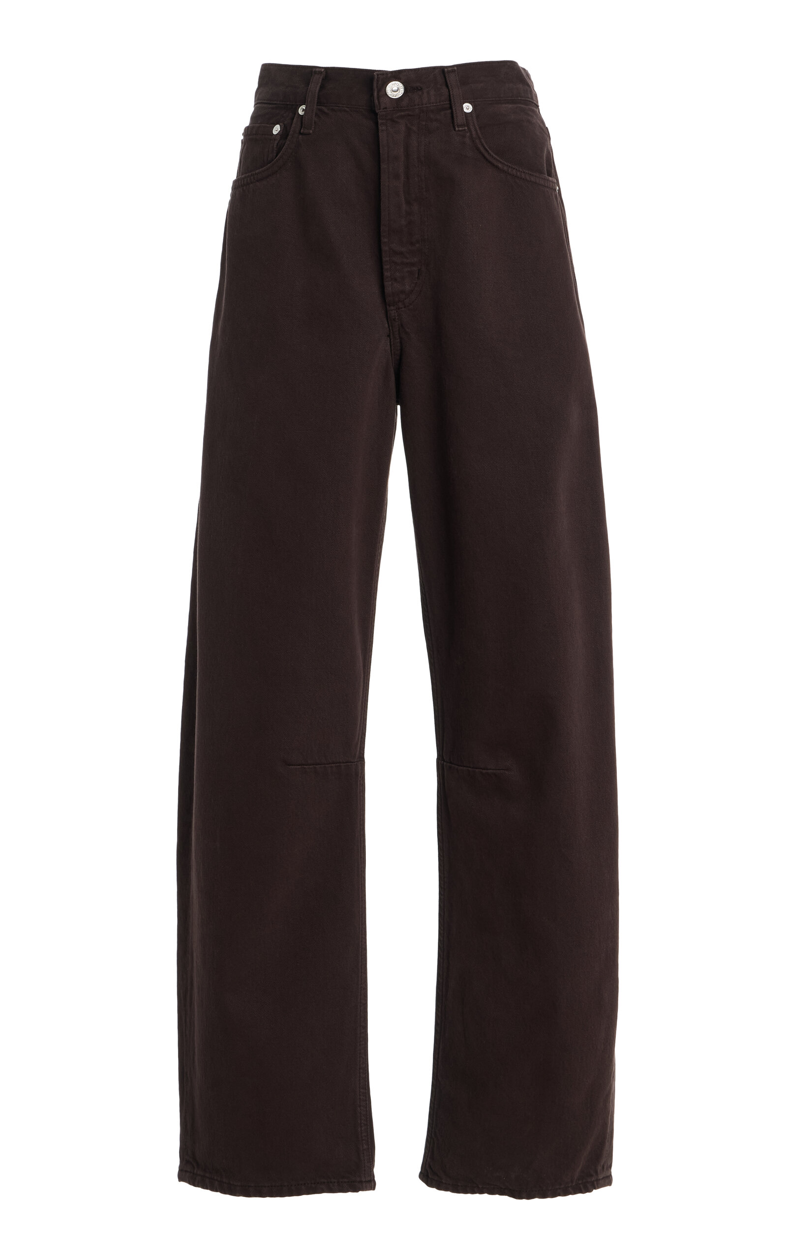 Citizen Of Humanity Miro Rigid High-rise Barrel-leg Jeans In Brown