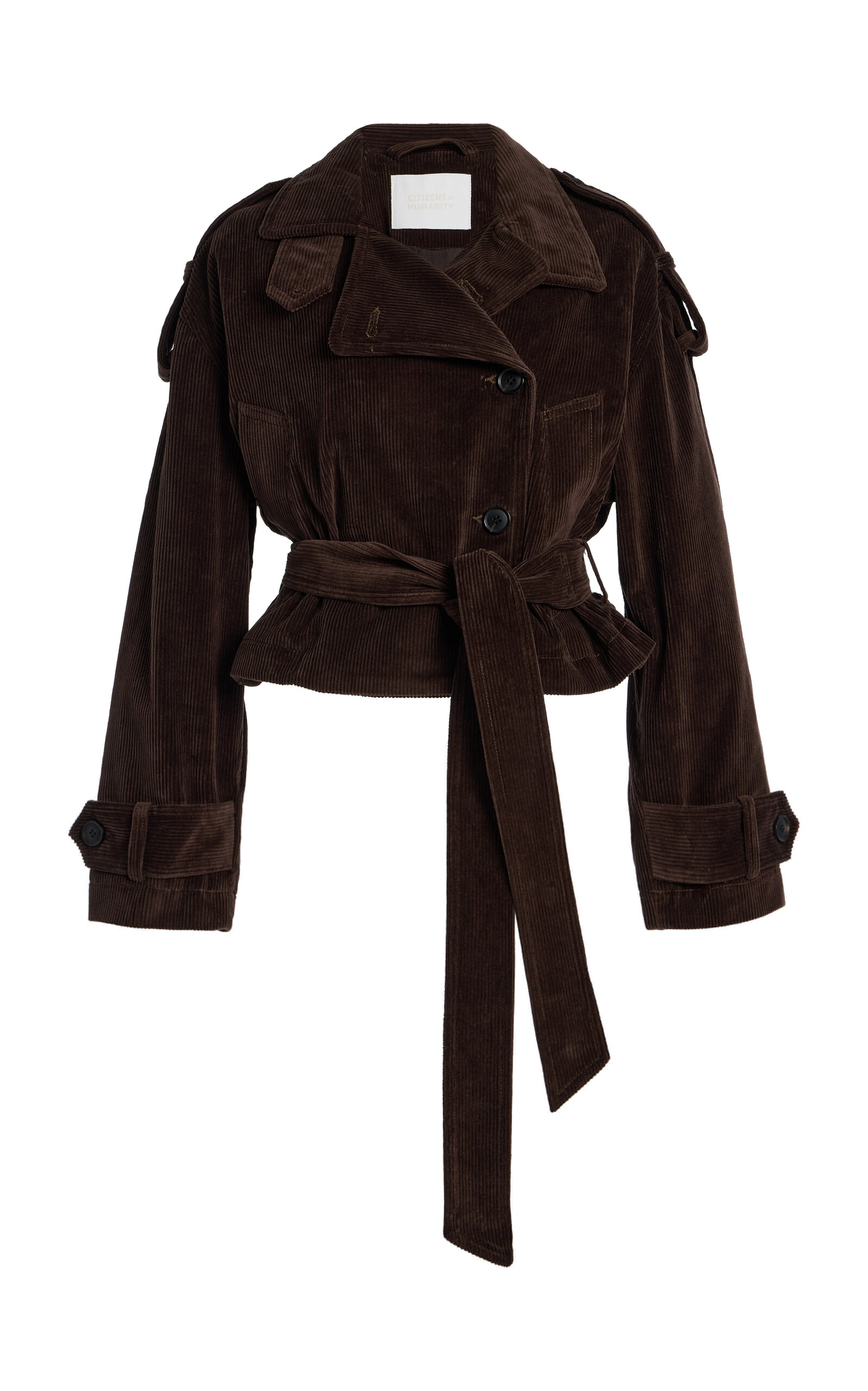 Citizens of Humanity Favi Cropped Corduroy Trench Coat