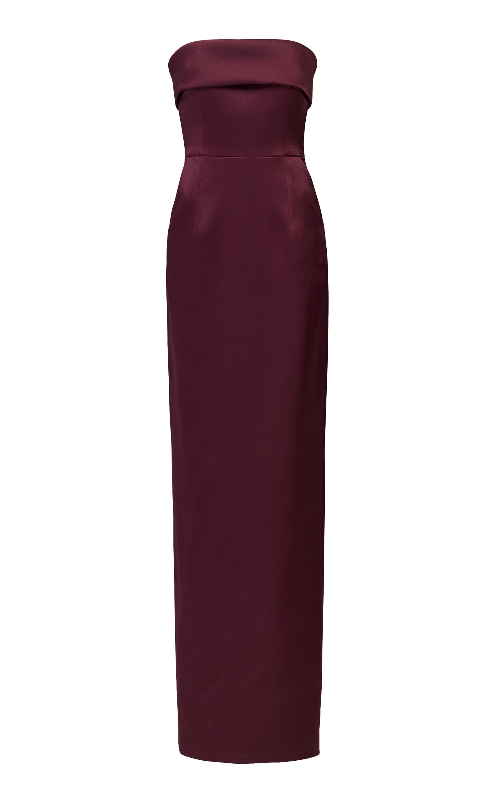 The New Arrivals Ilkyaz Ozel Rhea Blood Moon Strapless Dress - Burgundy