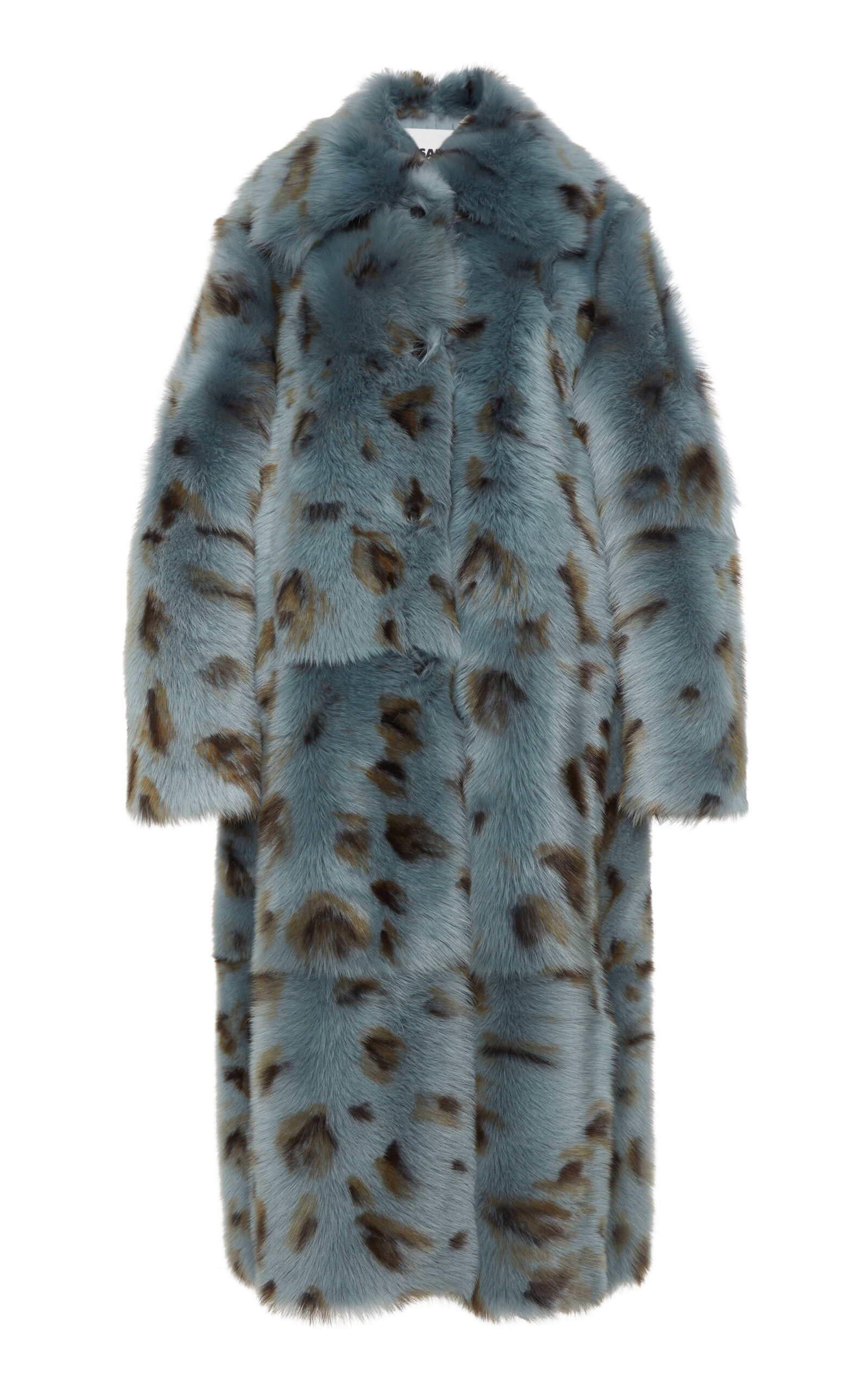 Jil Sander Hand-painted Shearling Coat In Print