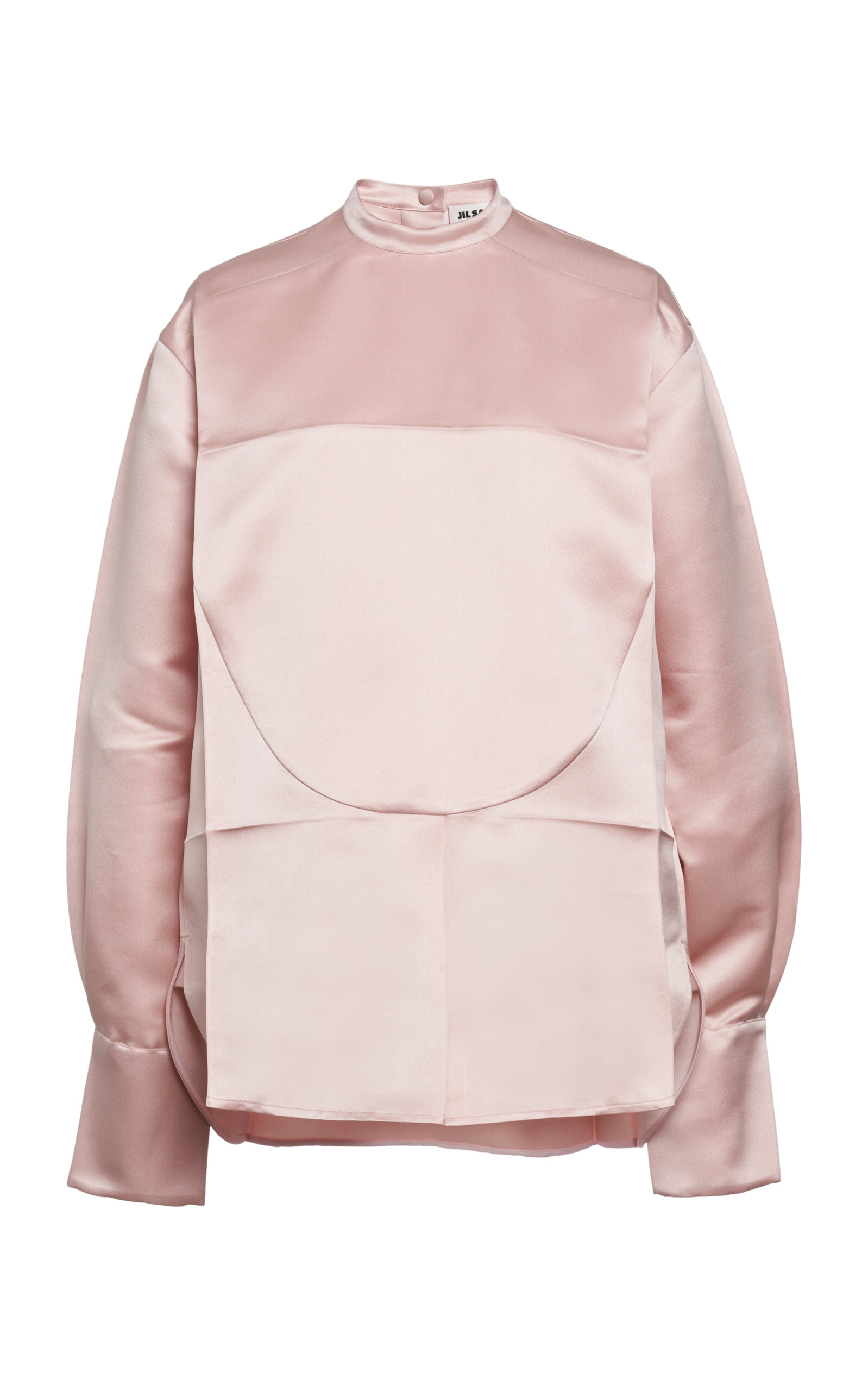 Jil Sander Paneled Satin Shirt In Pink