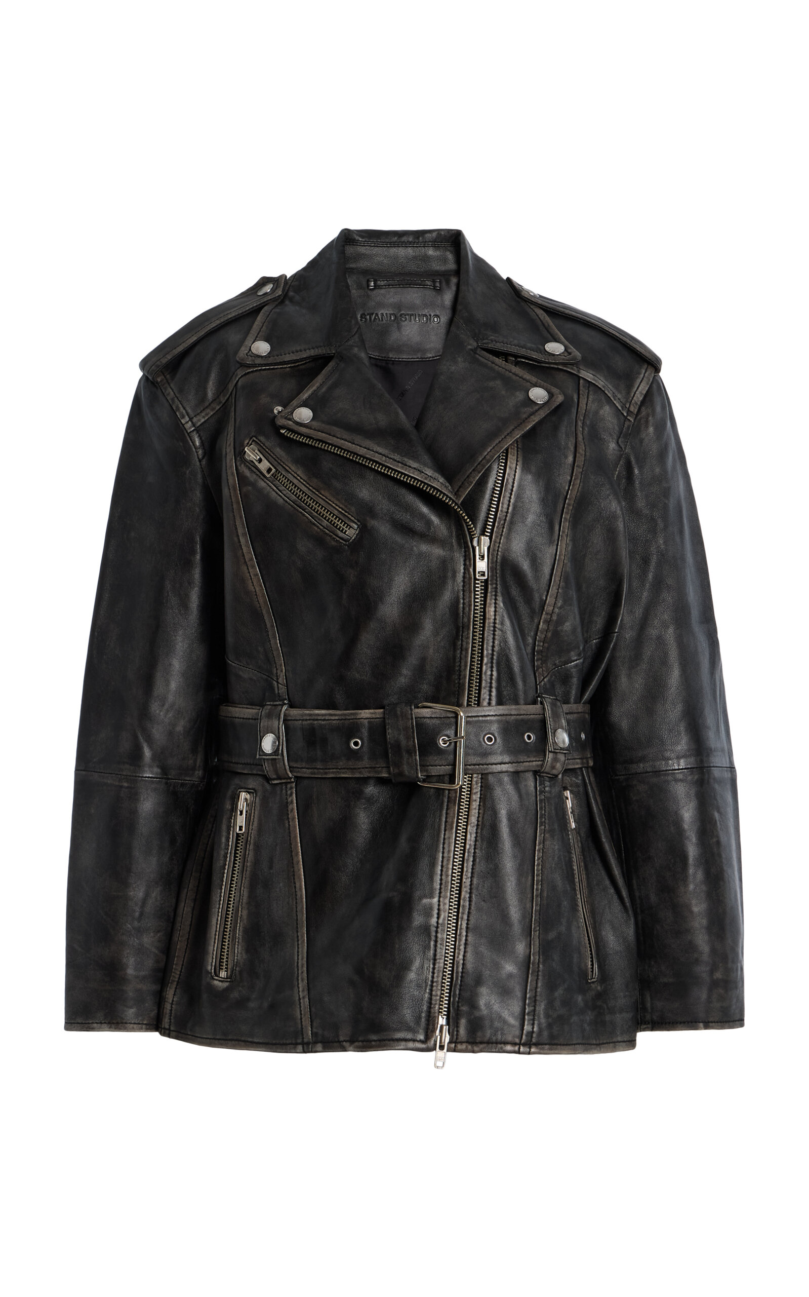 Stand Studio Leona Leather Biker Jacket - Women's Clothing