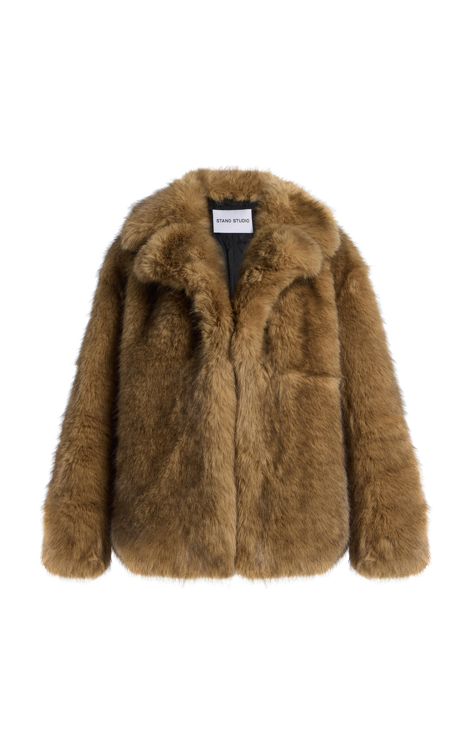 Stand Studio Valentina Faux Fur Jacket In Brown