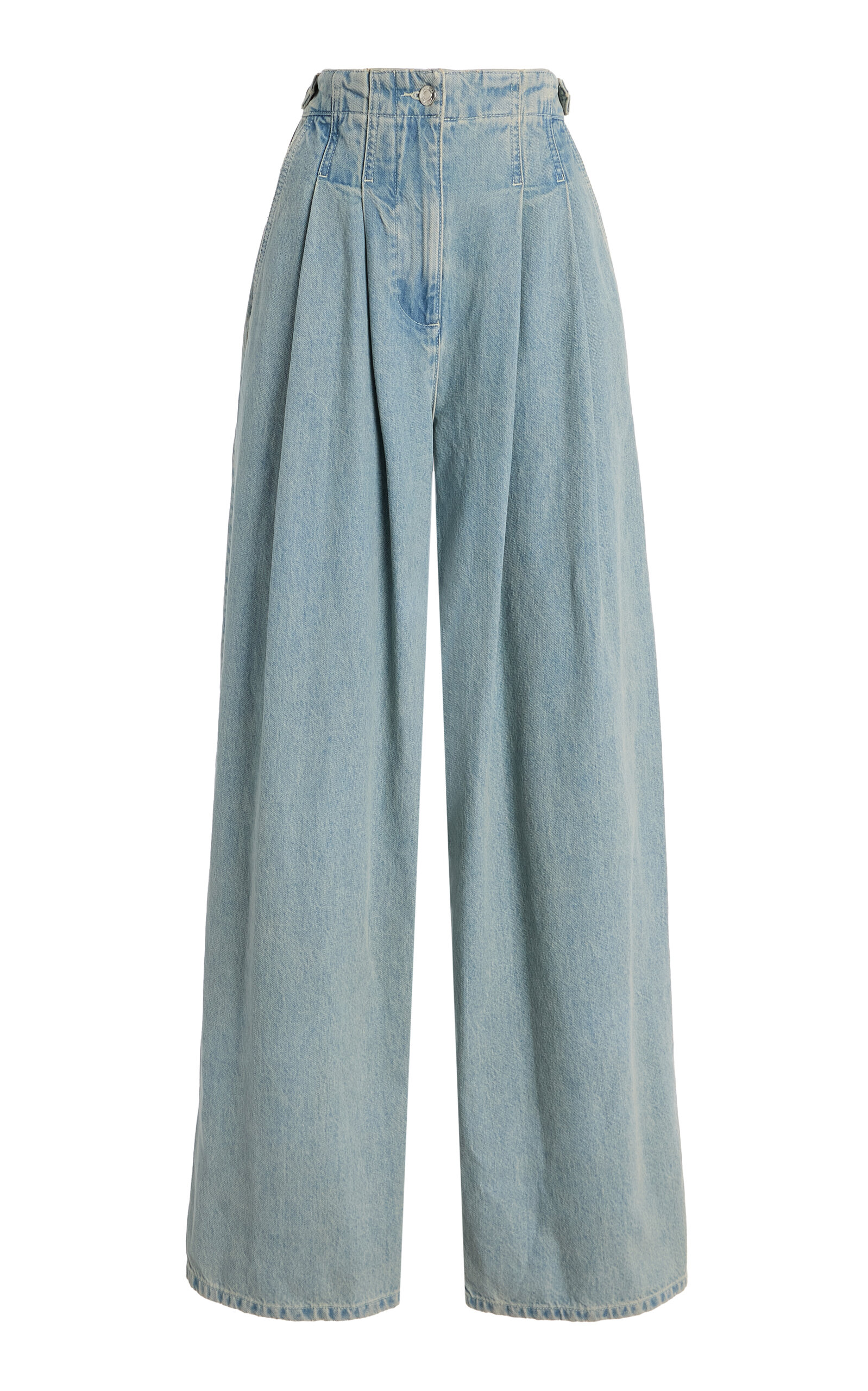 Merlette Tribeca Rigid High-Rise Barrel Jeans - Light Blue