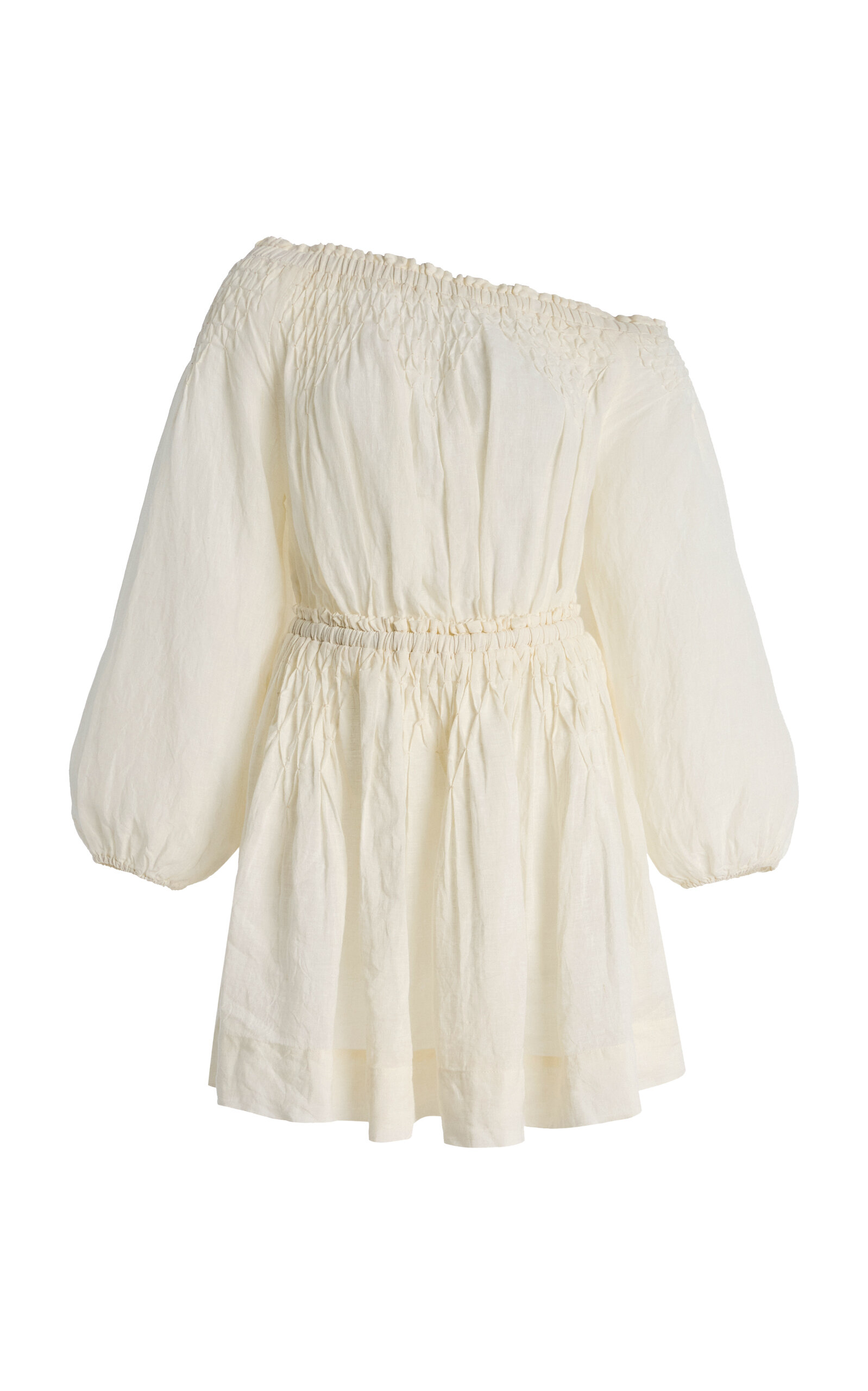 Vittoria Smocked Linen Mini Dress