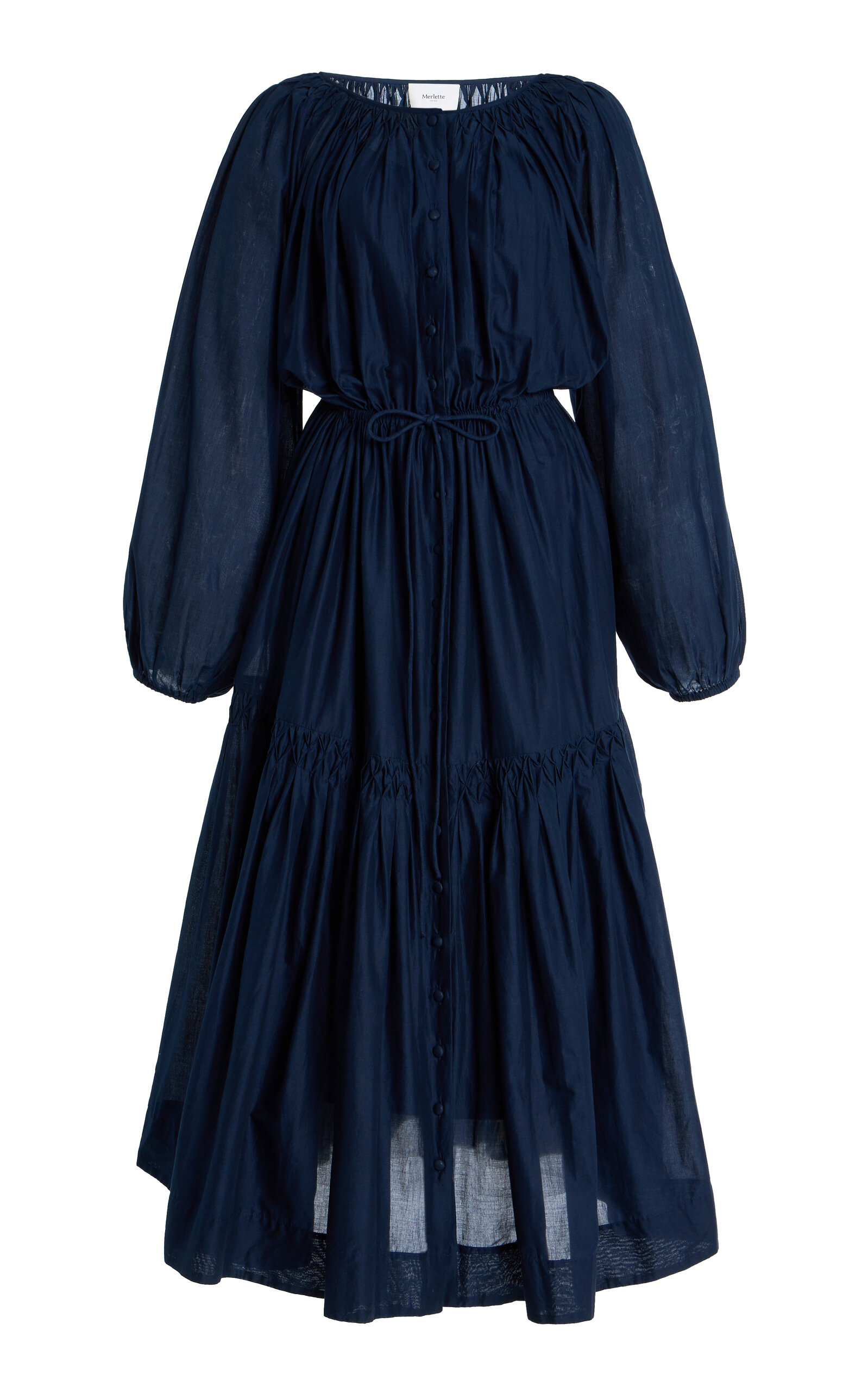 Allegra Smocked Cotton Maxi Dress