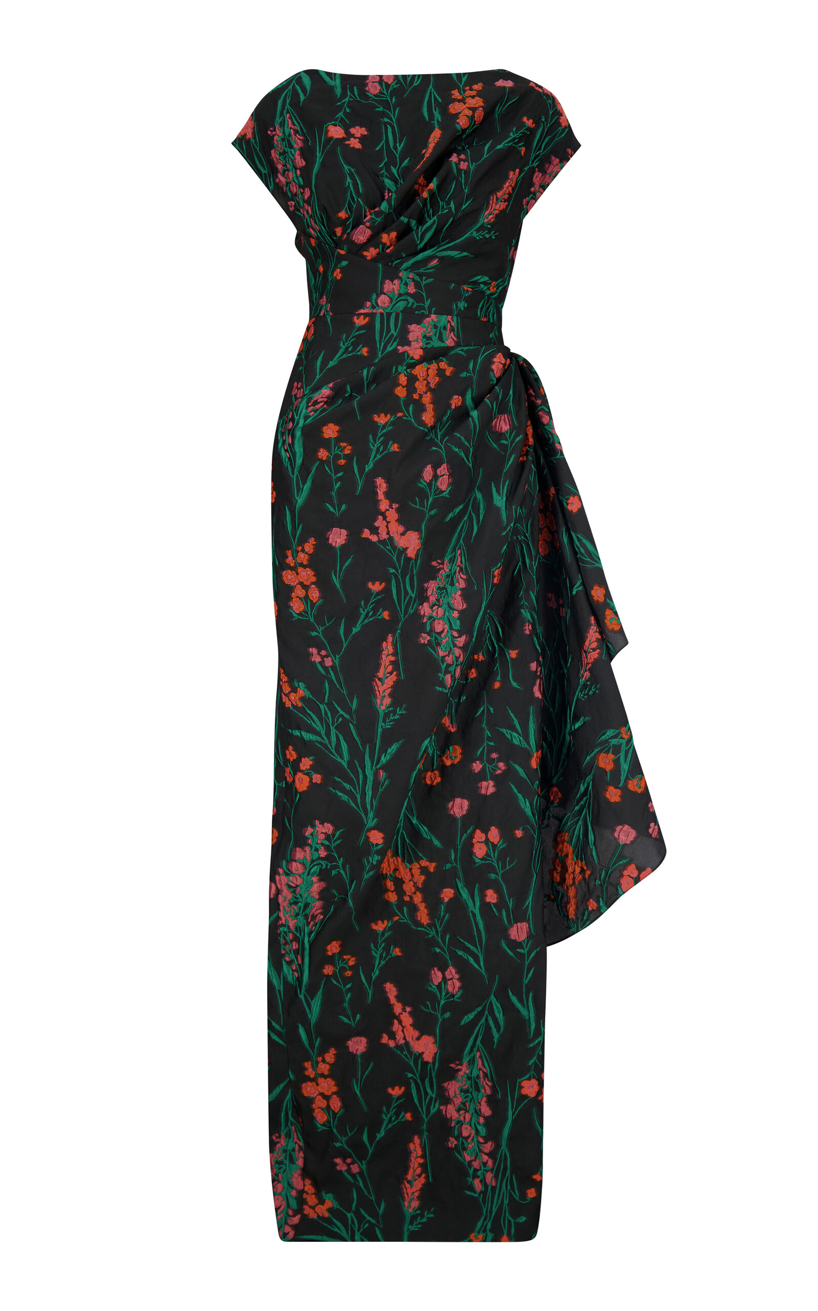 Lela Rose Florence Floral Fil Coupe Gown