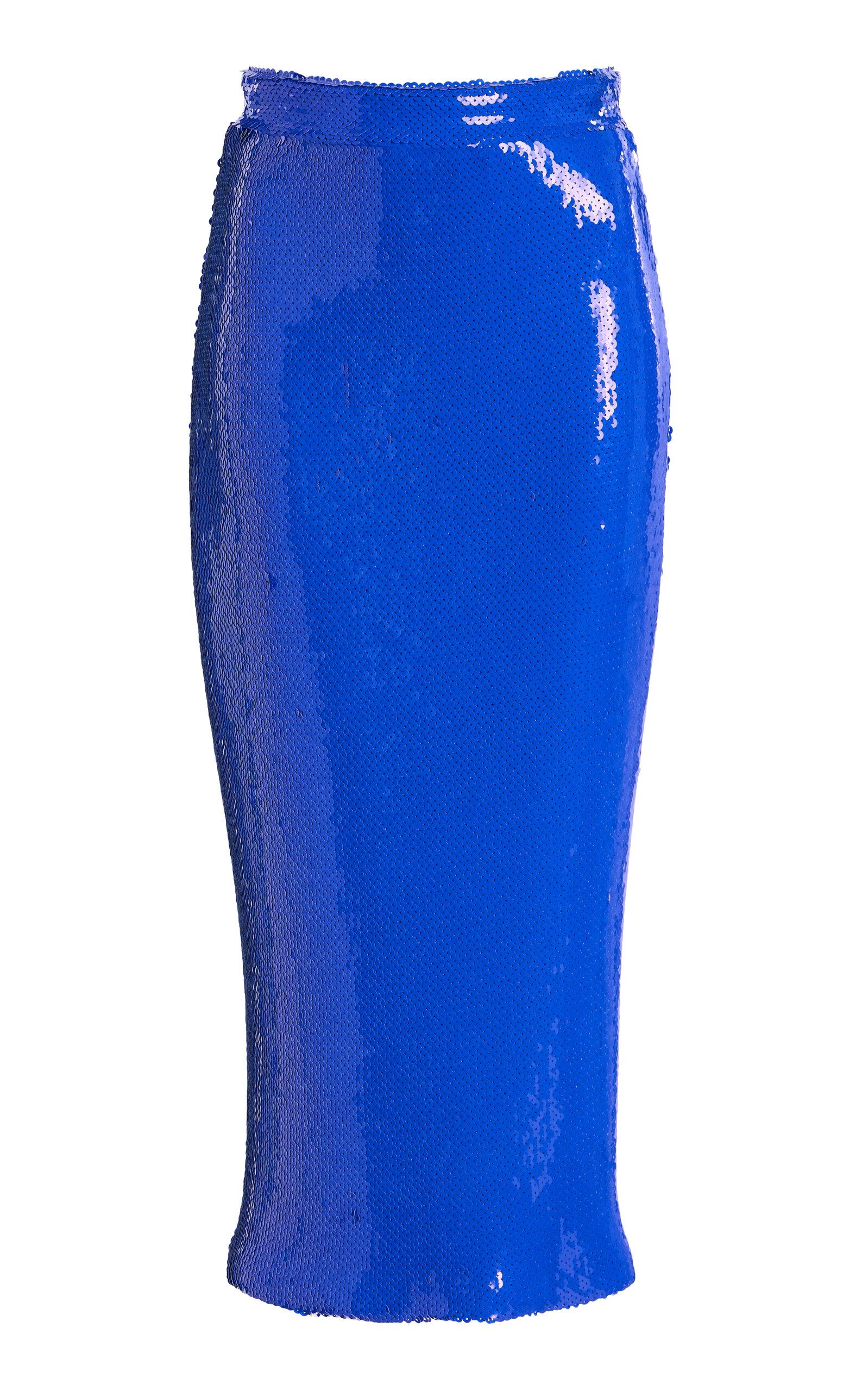 Sergio Hudson Sequined Midi Pencil Skirt In Royal Blue