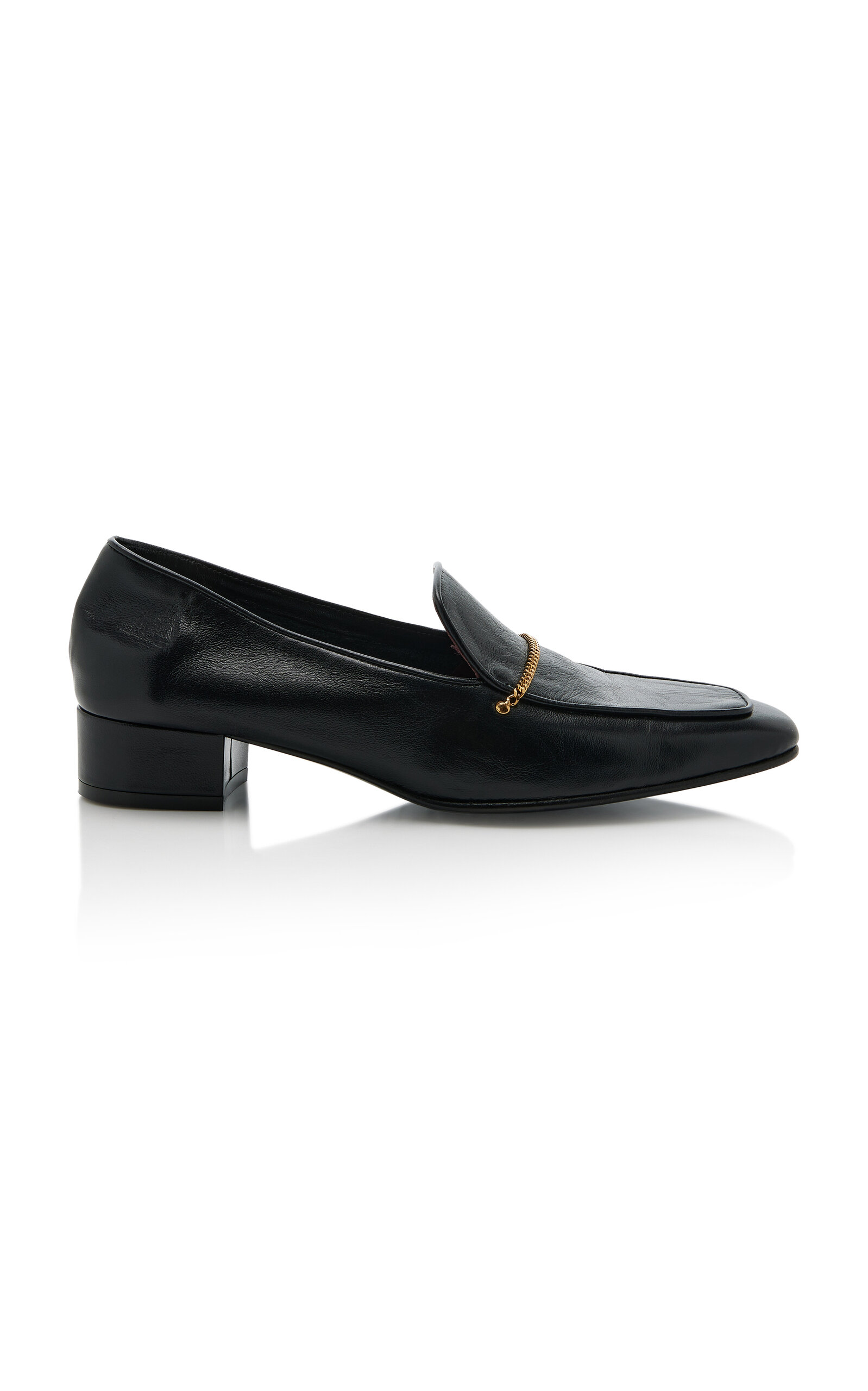Herbert Levine Fair And Square Leather Loafers In Black