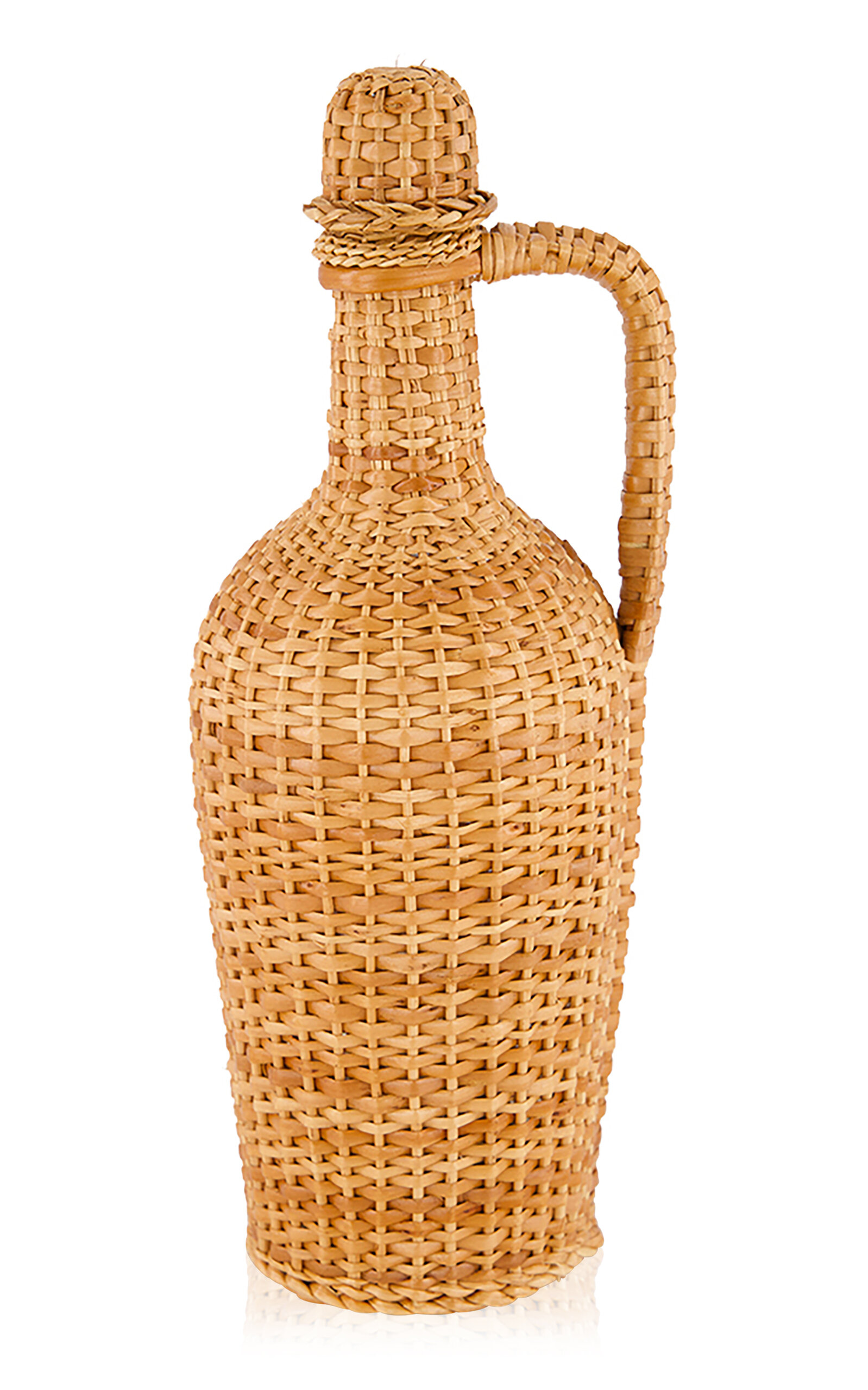 House of Capricorn Camacha Natural Wicker Glass Flask - Brown