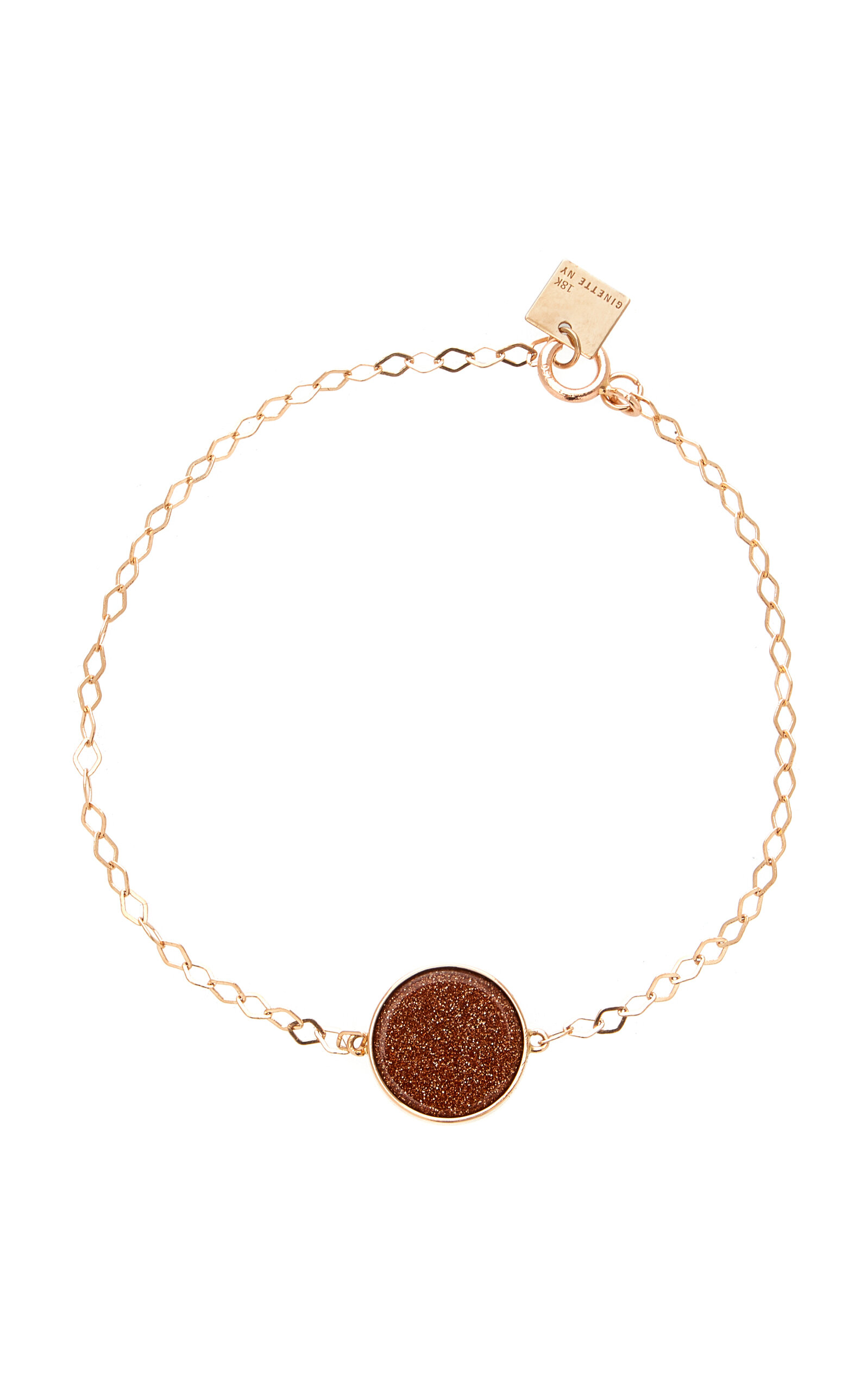 Ever 18K Rose Gold Sandstone Disc Bracelet