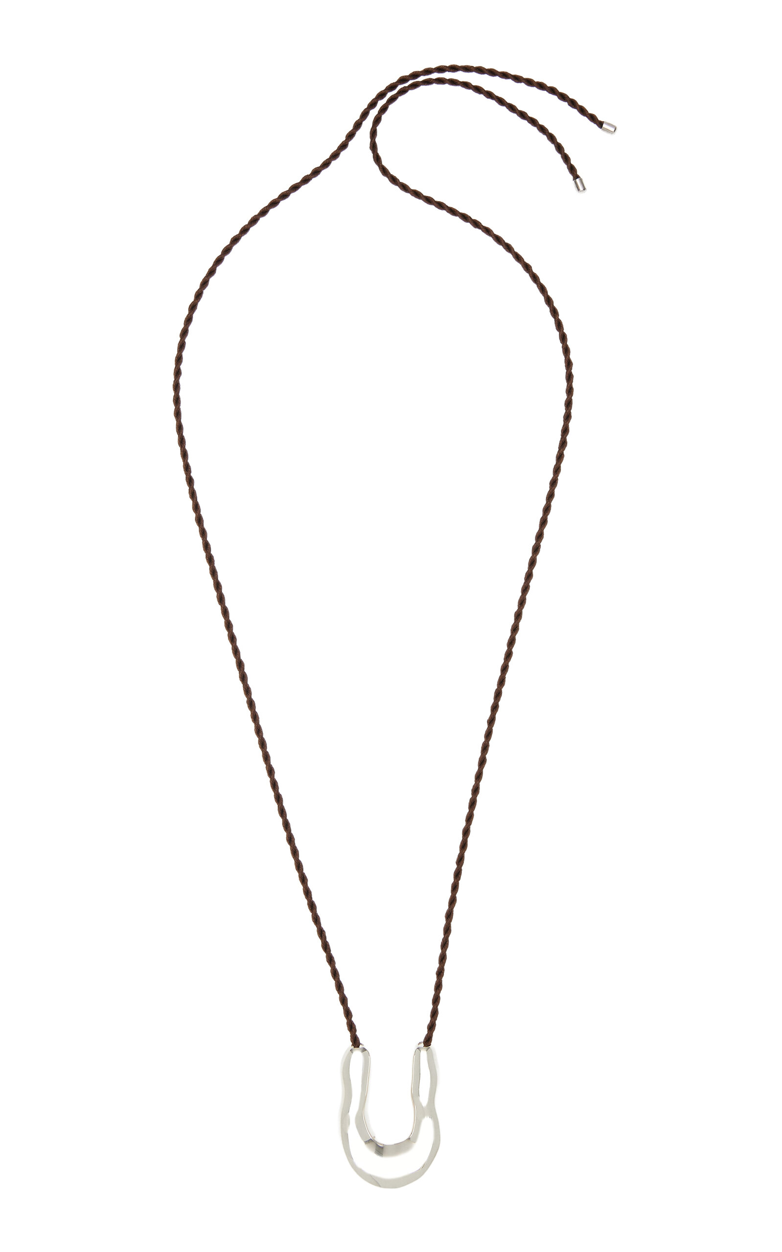 Agmes Wishbone Sterling Silver Necklace In Silver