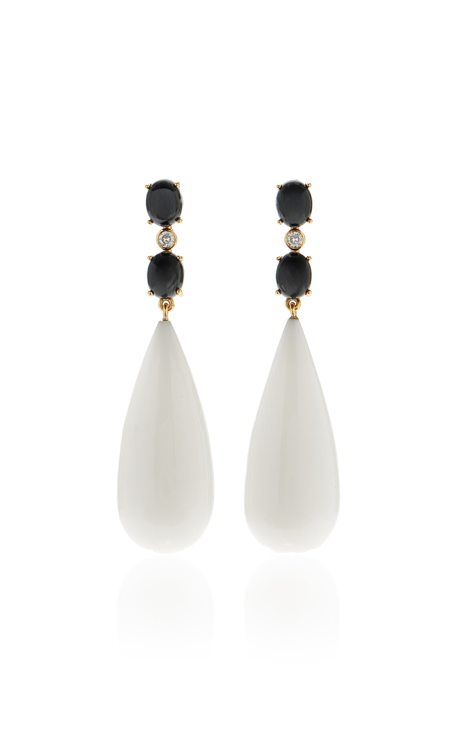 VALÉRE Alexa 24k Gold-Plated Onyx; Stone Earrings