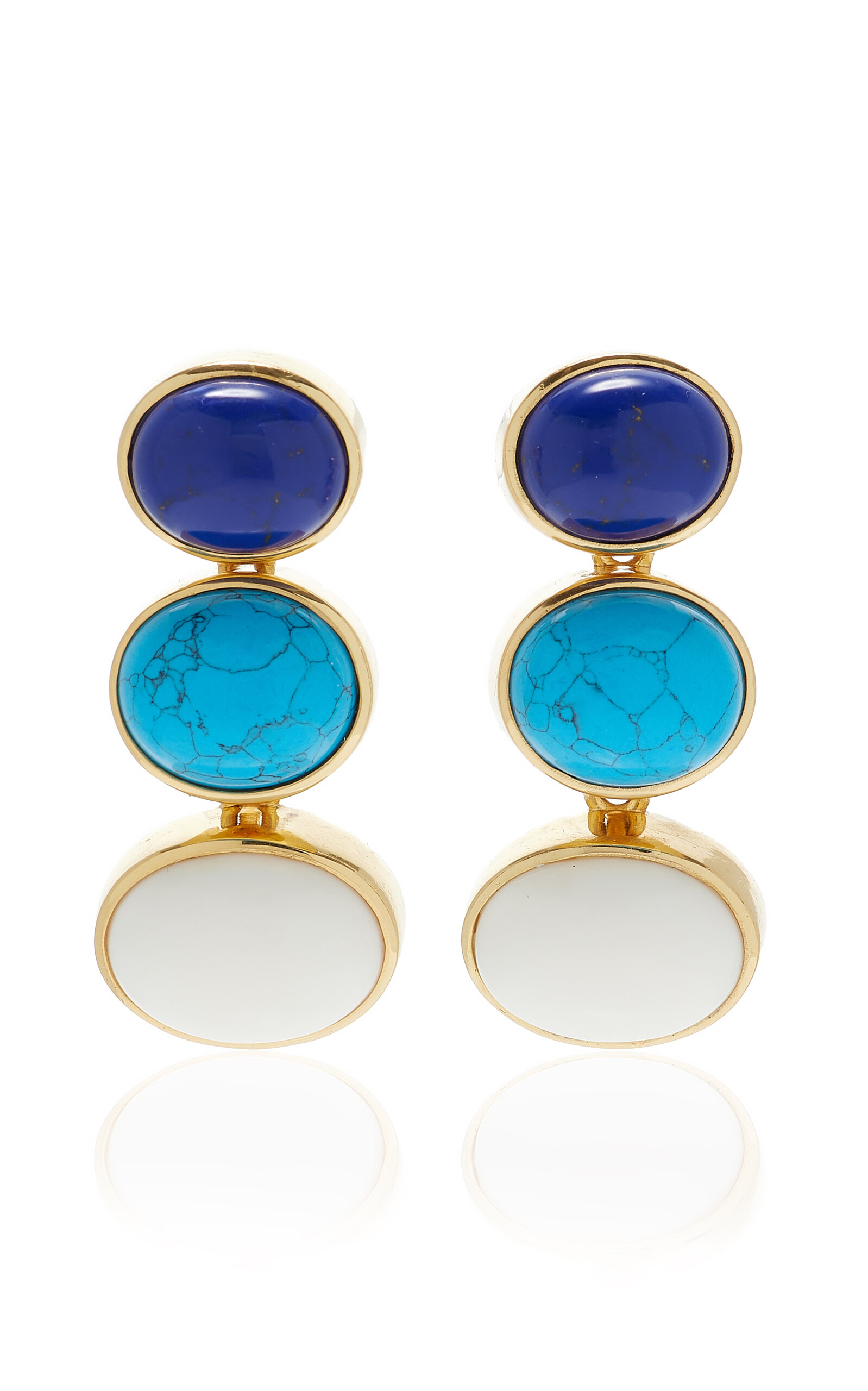VALÉRE Zoa 24k Gold-Plated Multi-Stone Earrings