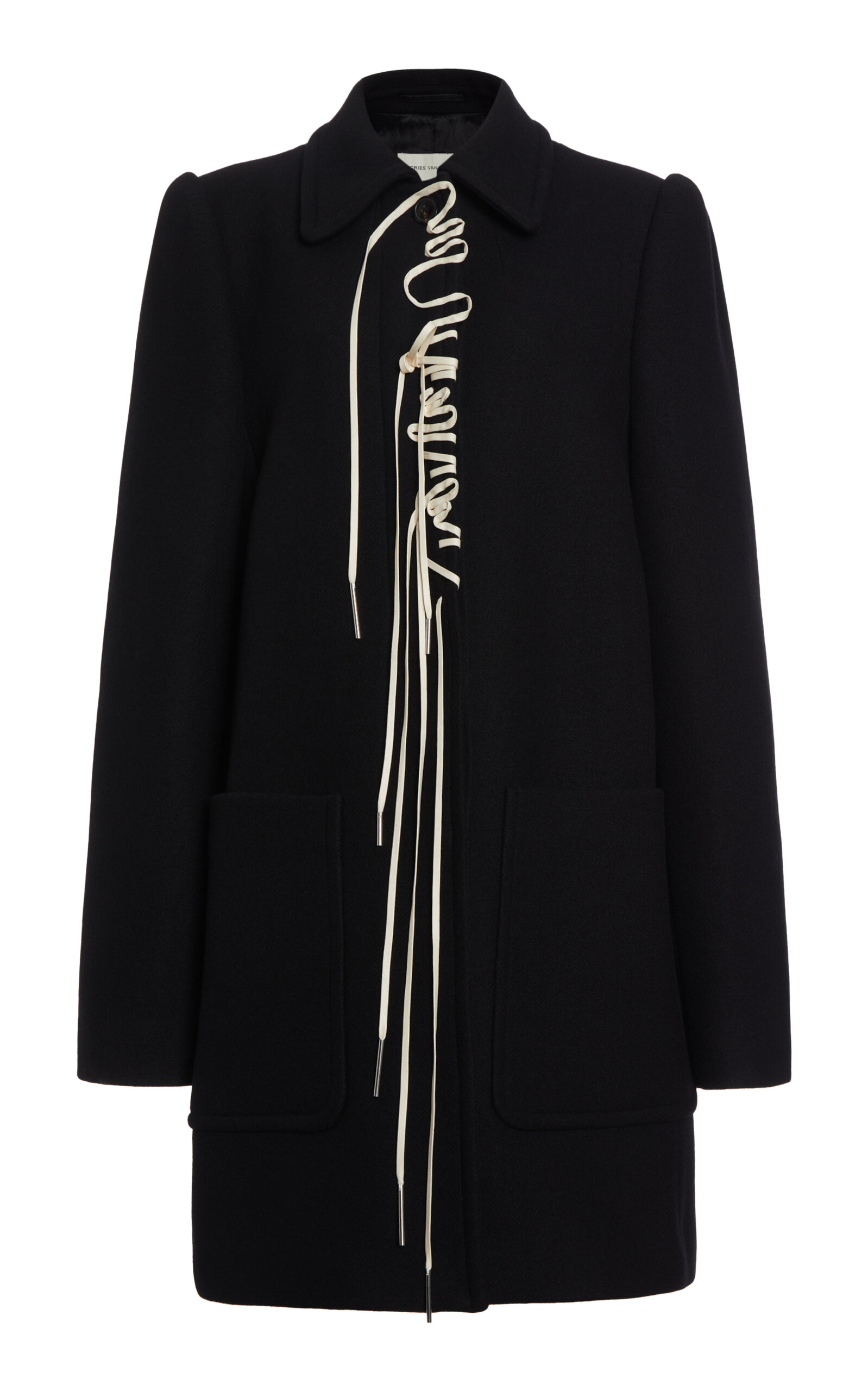 Dries Van Noten Rebela Cord-Detailed Wool-Blend Cape Coat