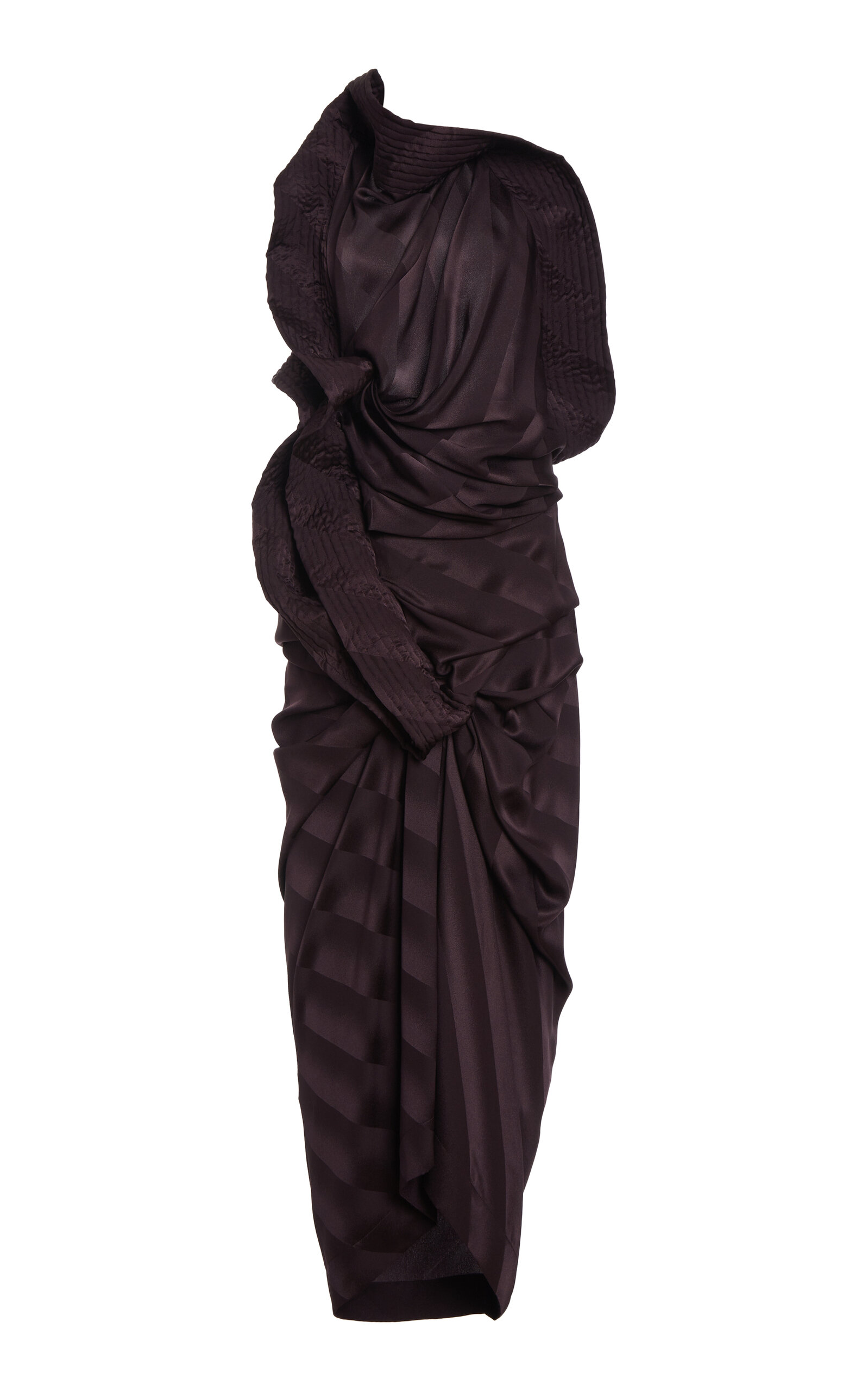 Dries Van Noten Dolla Draped Silk Midi Dress