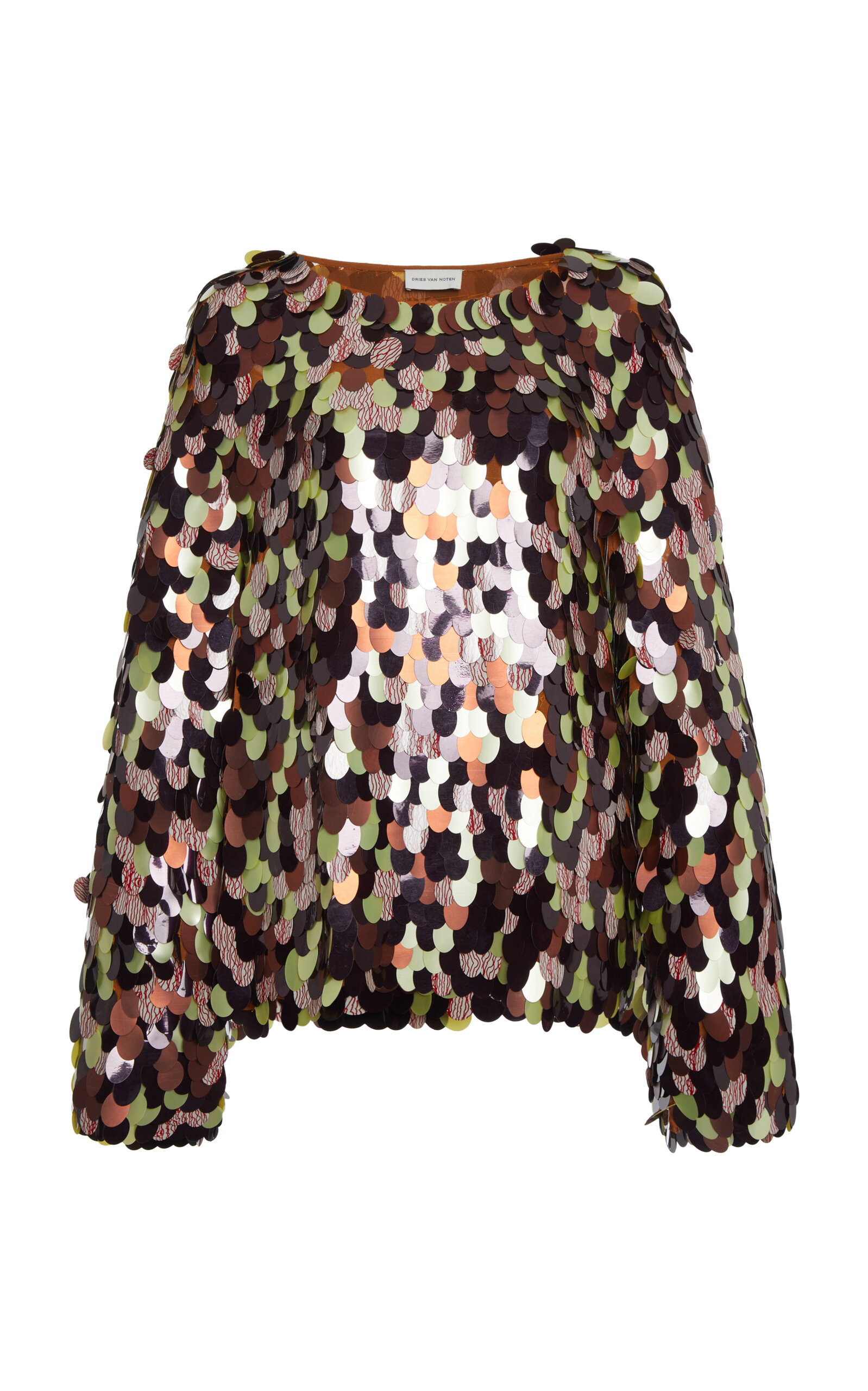 Dries Van Noten Connu Paillette-Embroidered Top