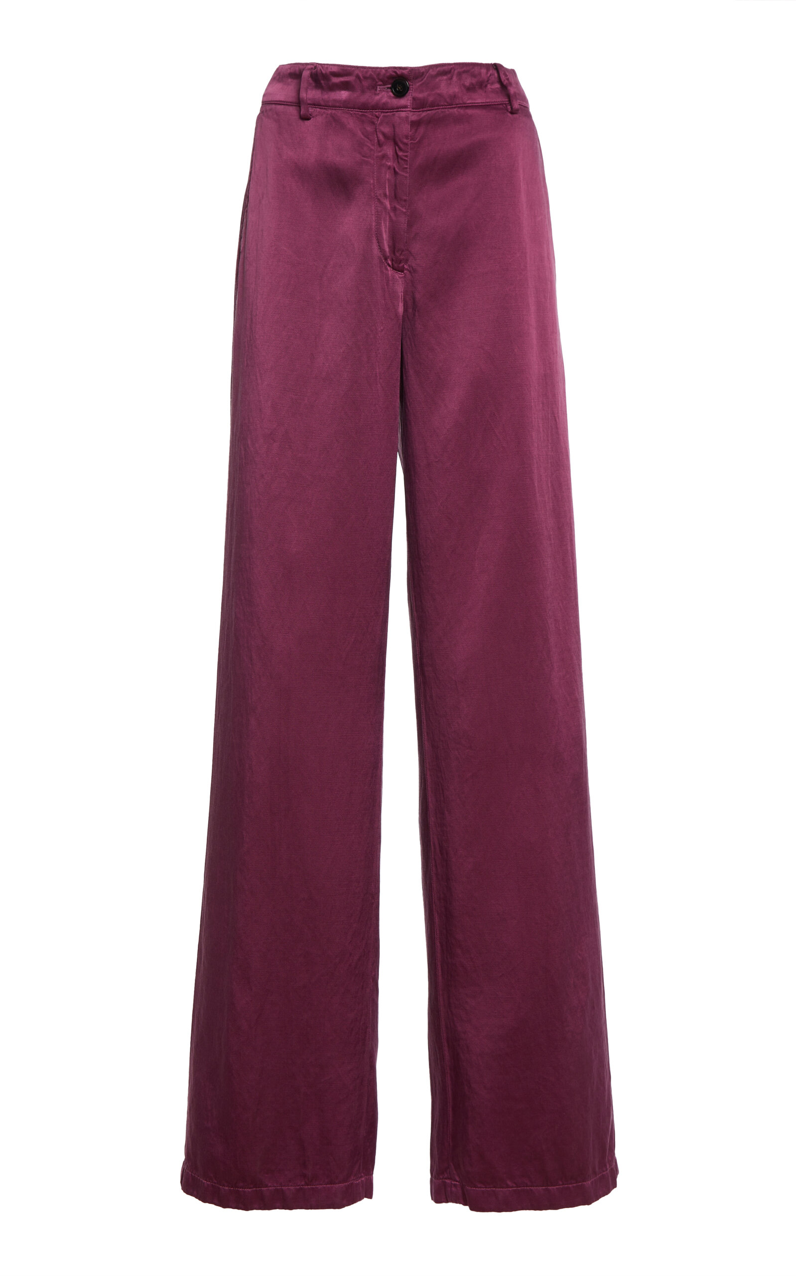Dries Van Noten Paxy Mid-rise Cupro-cotton Straight-leg Pants In Pink