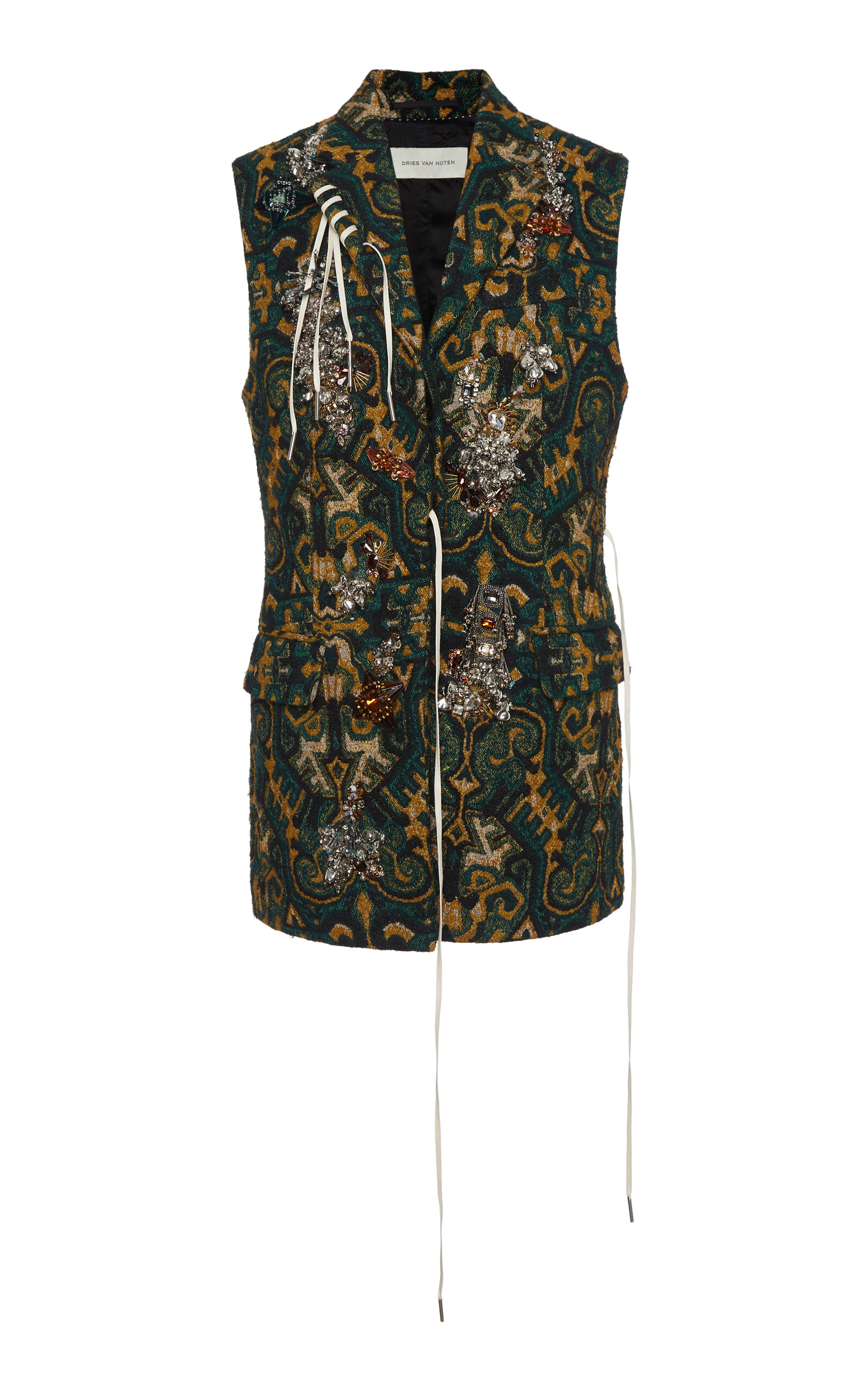 Dries Van Noten Bimbila Embellished Jacquard Vest - Women's Clothing