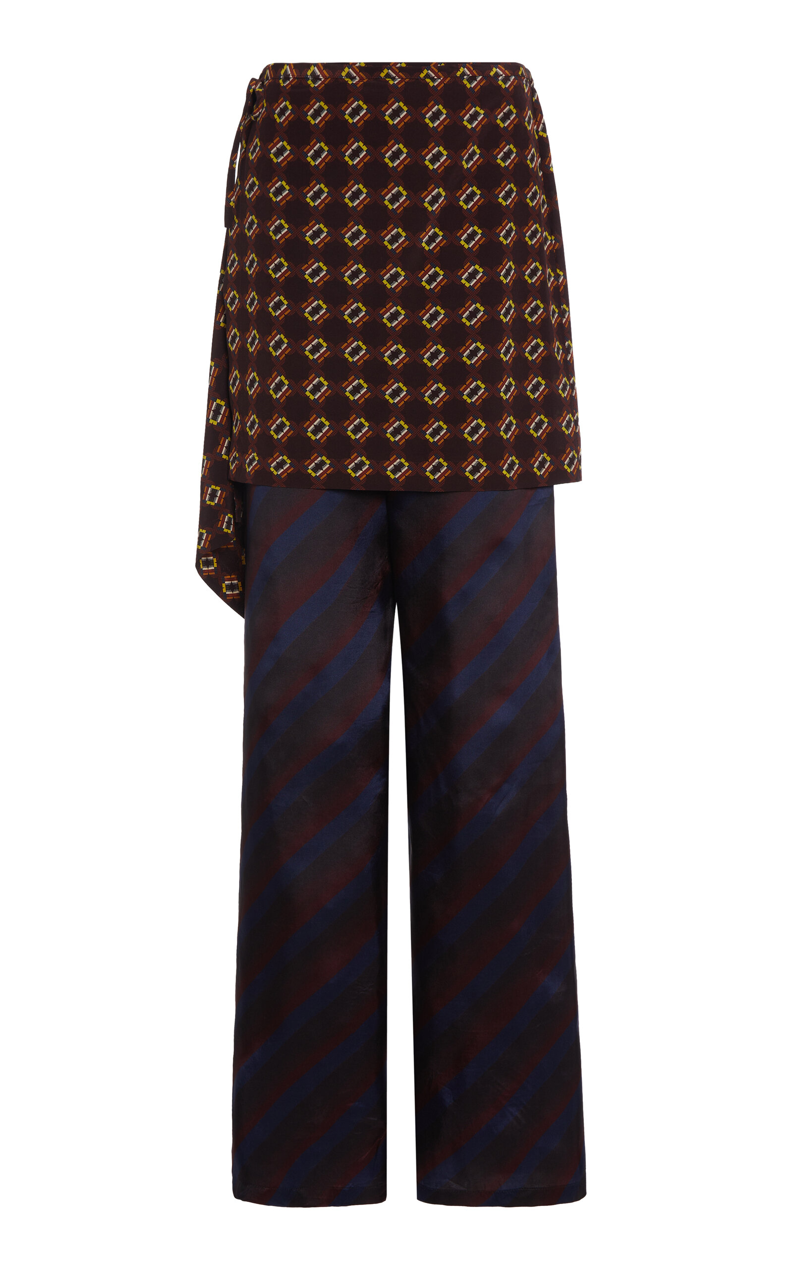 Dries Van Noten Pritty Striped Silk-Blend Straight-Leg Pants