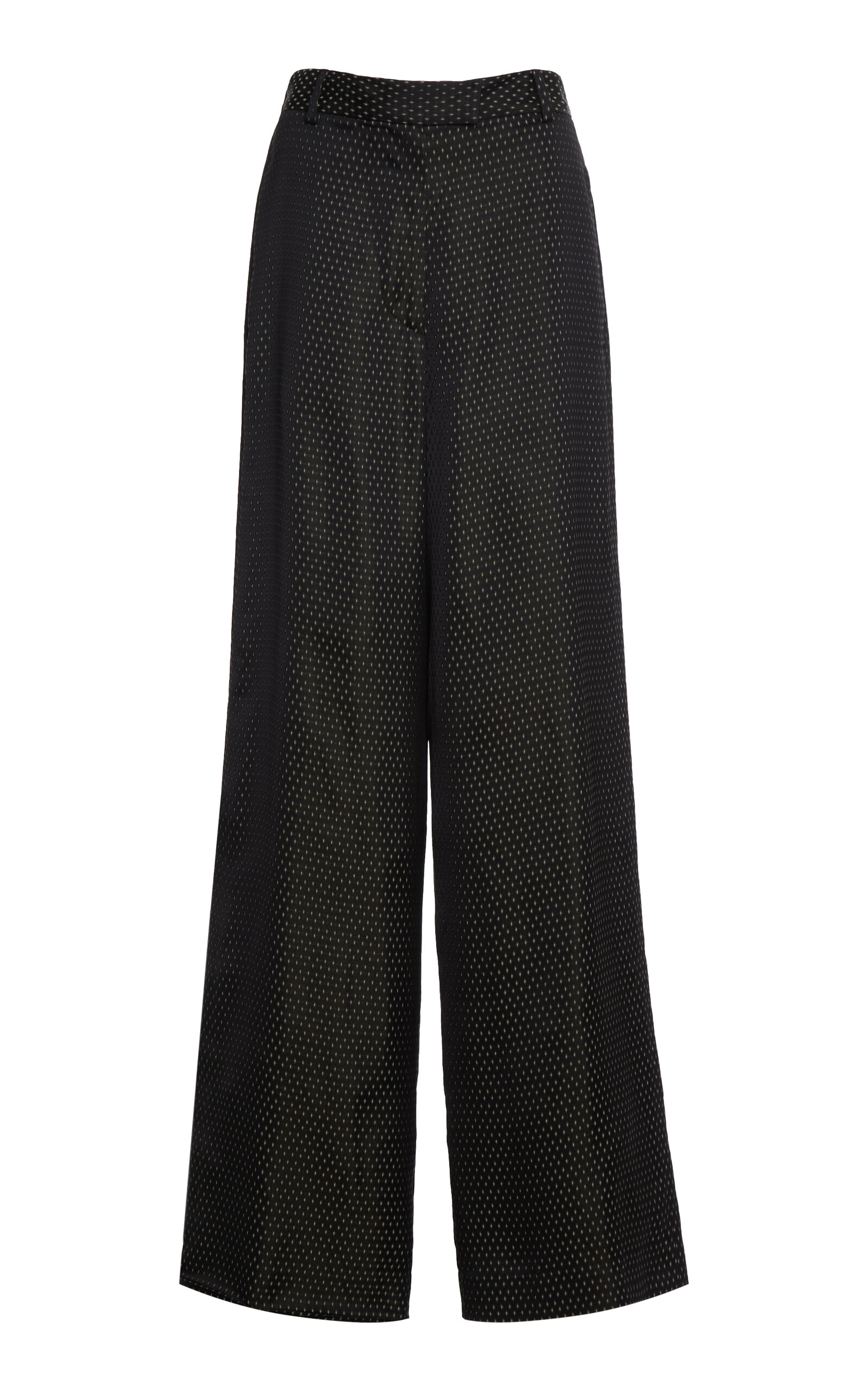 Dries Van Noten Penn Diamond-Motif Jacquard Wide-Leg Pants