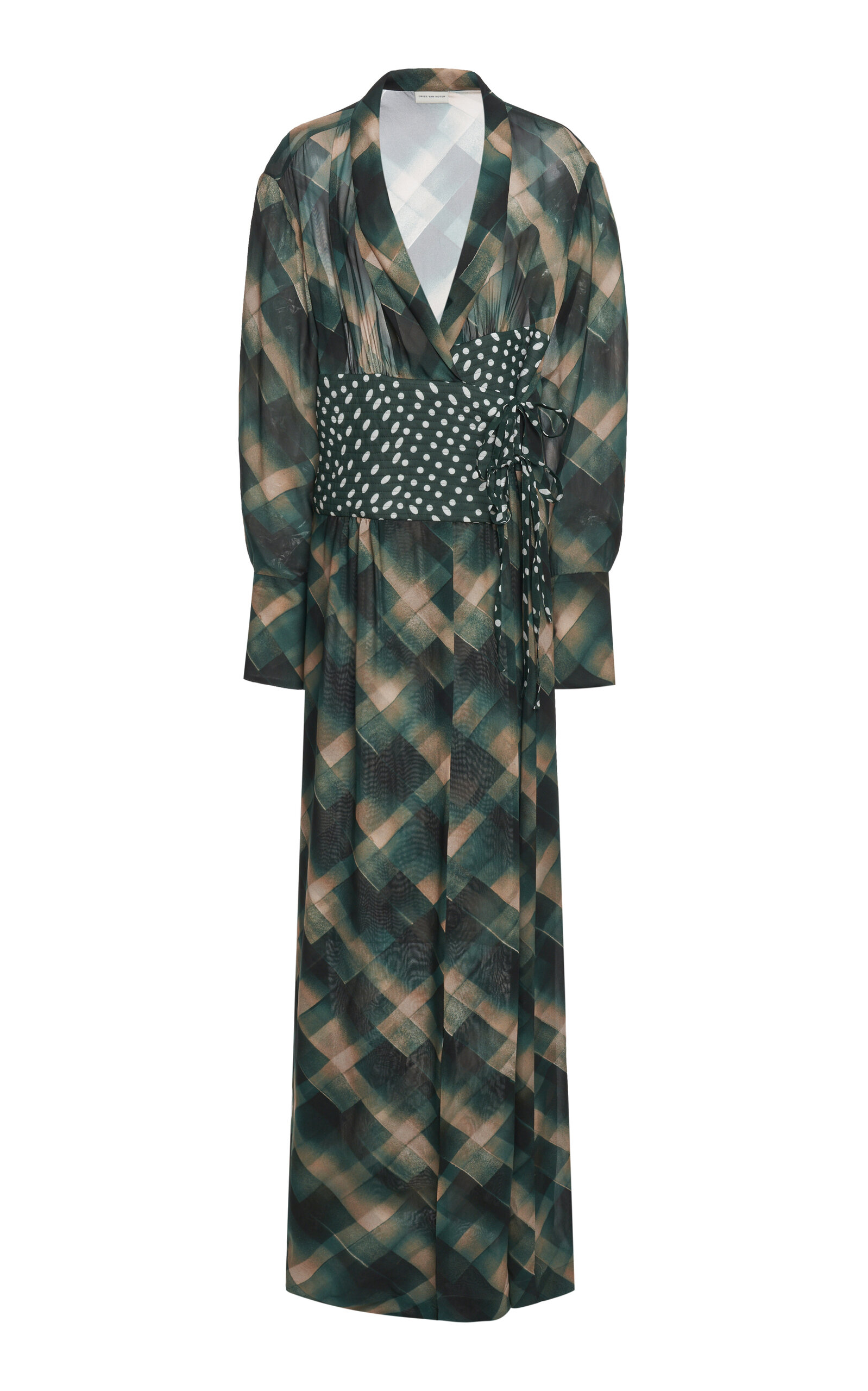 Dries Van Noten Cebeau Belted Georgette Top