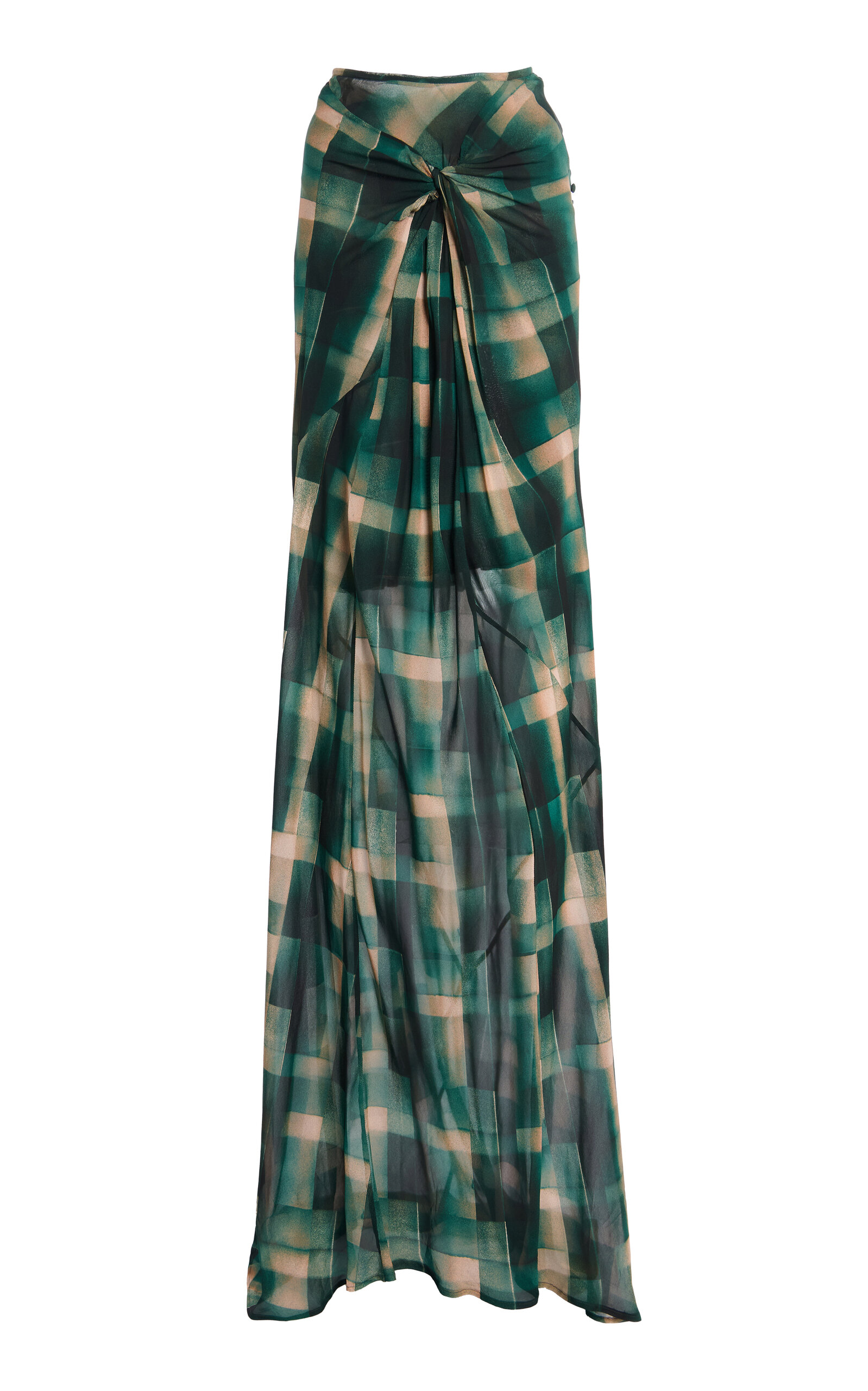 Dries Van Noten Smila Printed Georgette Maxi Skirt