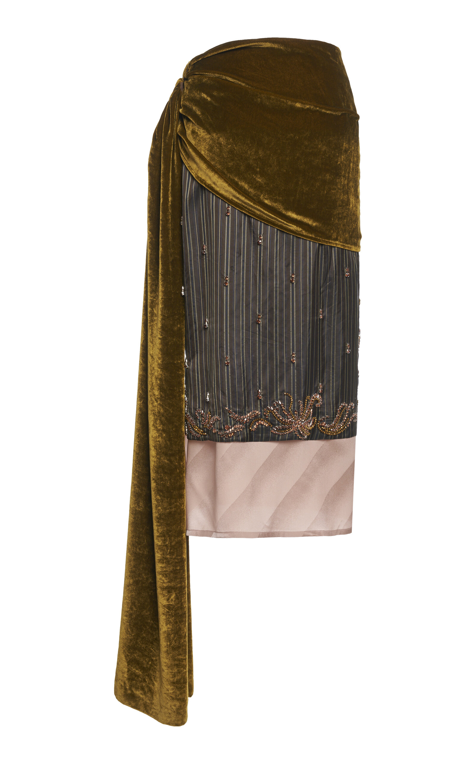Dries Van Noten Senice Panelled Midi Skirt