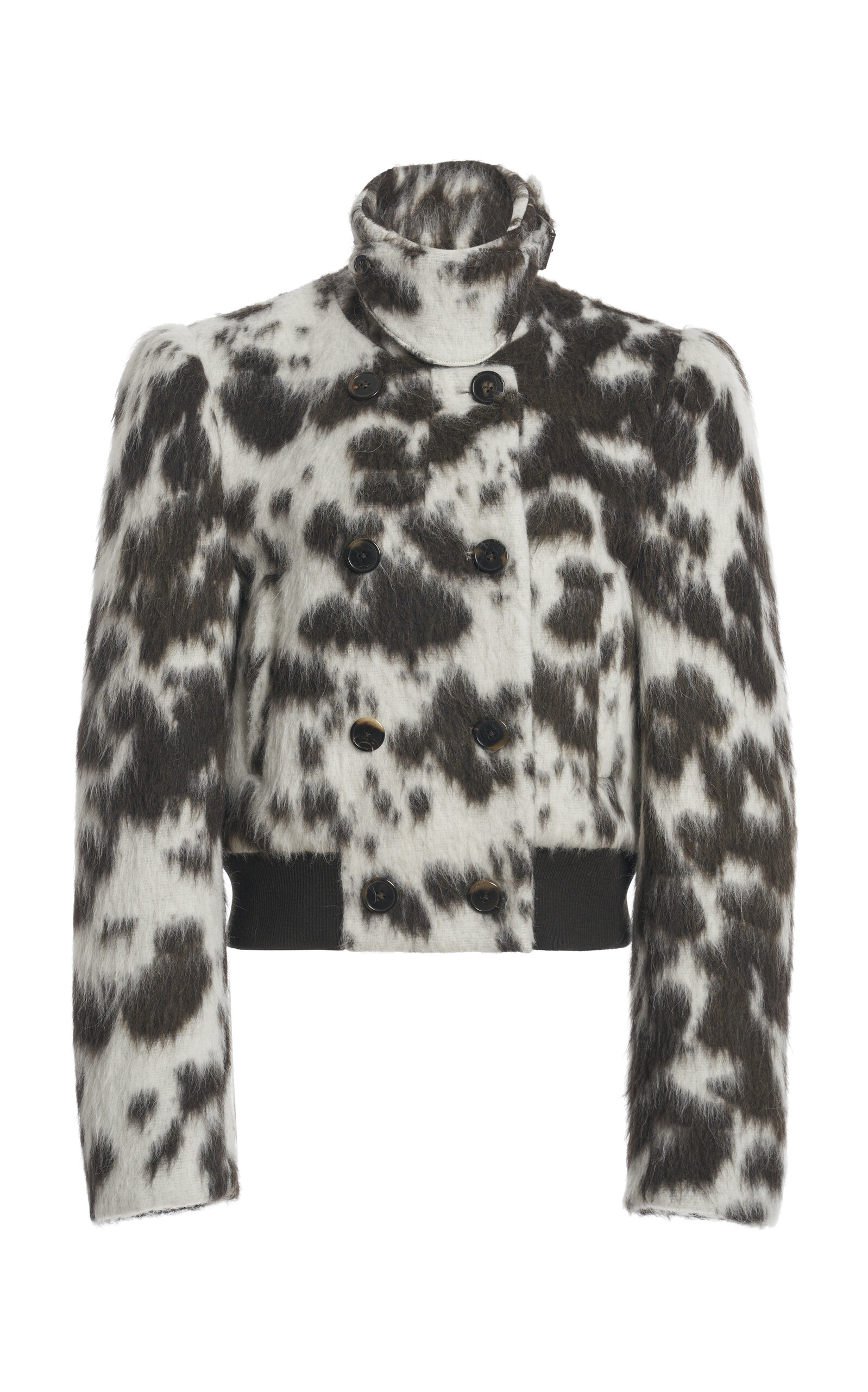 Dries Van Noten Vudy Cow-Motif Jacquard Jacket
