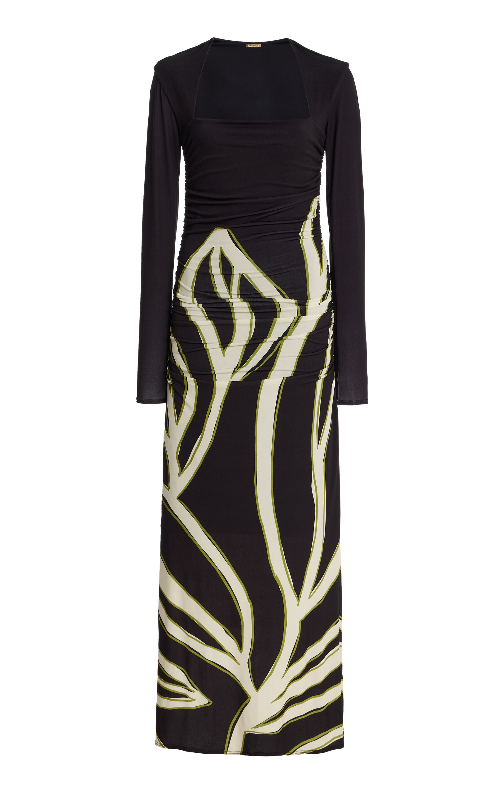 Cala de la Cruz Megara Printed Jersey Maxi Dress
