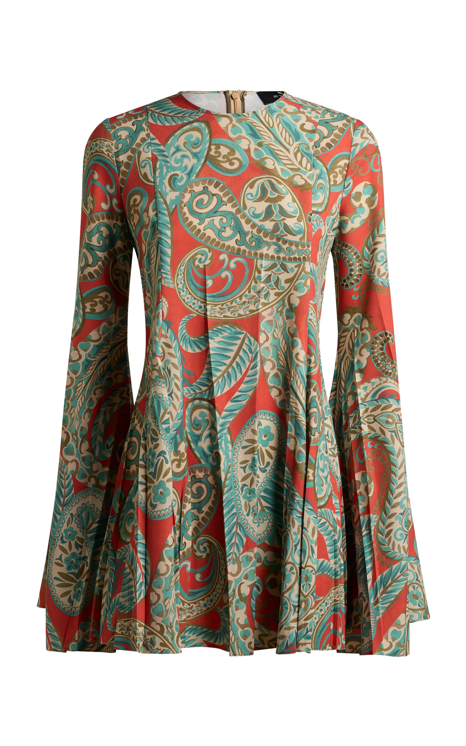 Etro Printed Flared-sleeve Mini Dress In Multi