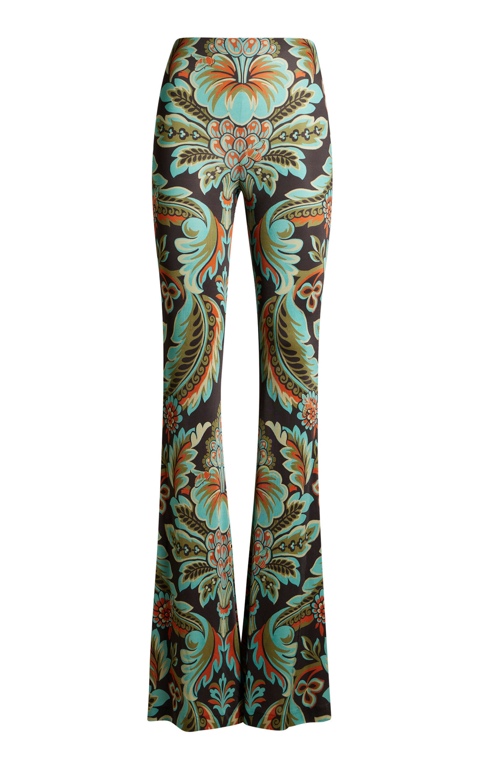 Etro Printed Flared Pants In Multi