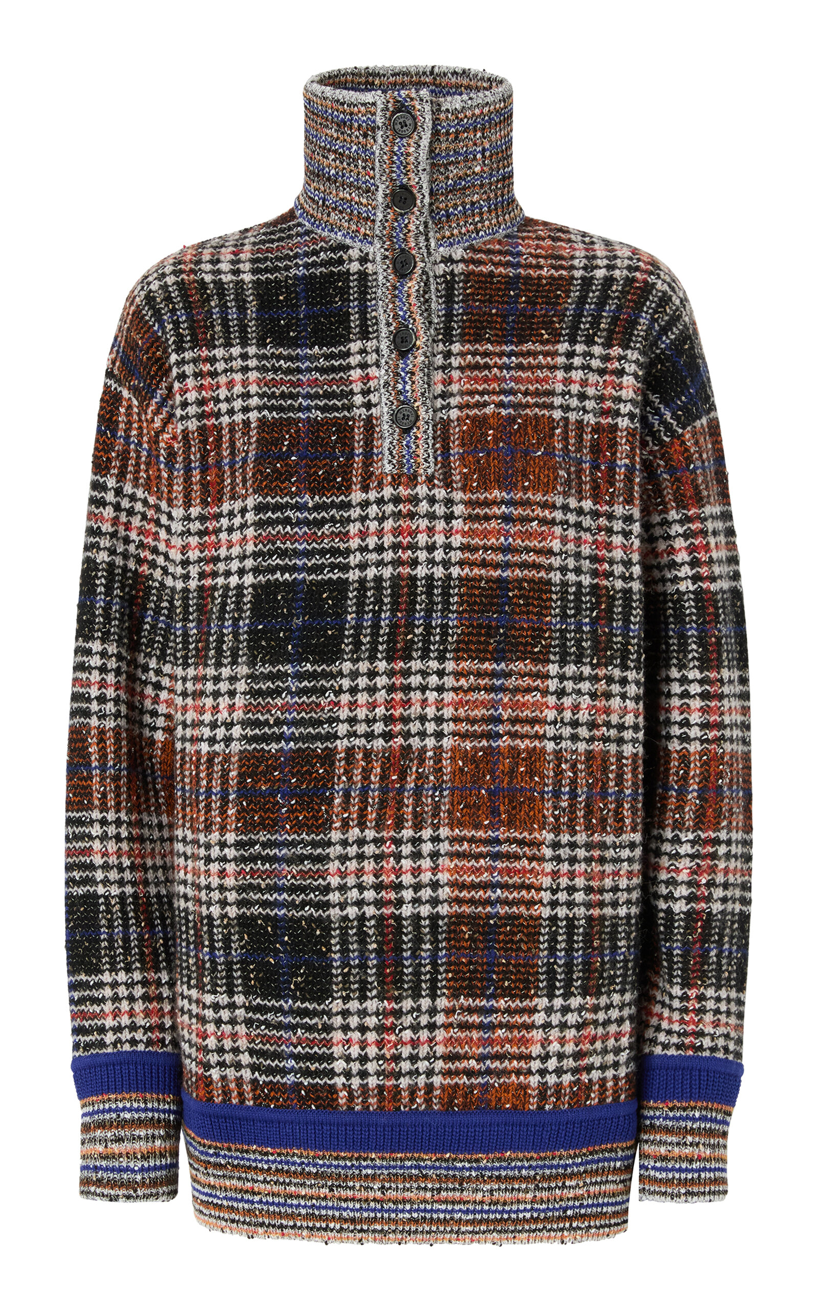 Missoni V-neck Checkered Sweater In Multi