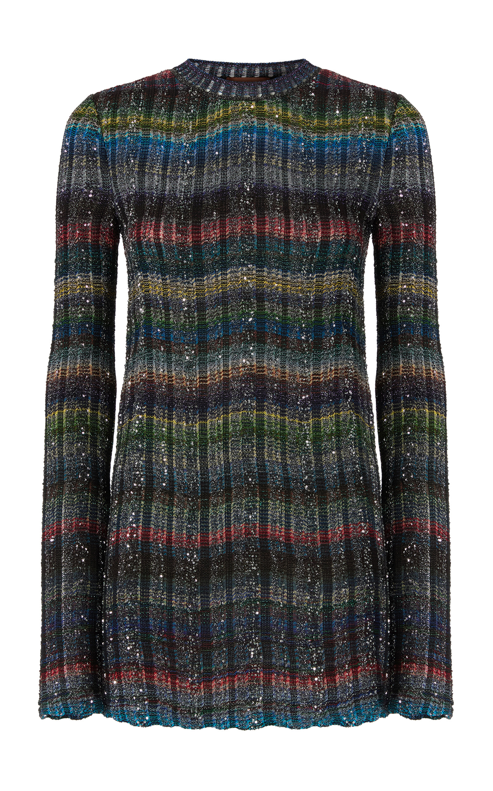 Missoni Wavy Checkered Loom Knit Sweater