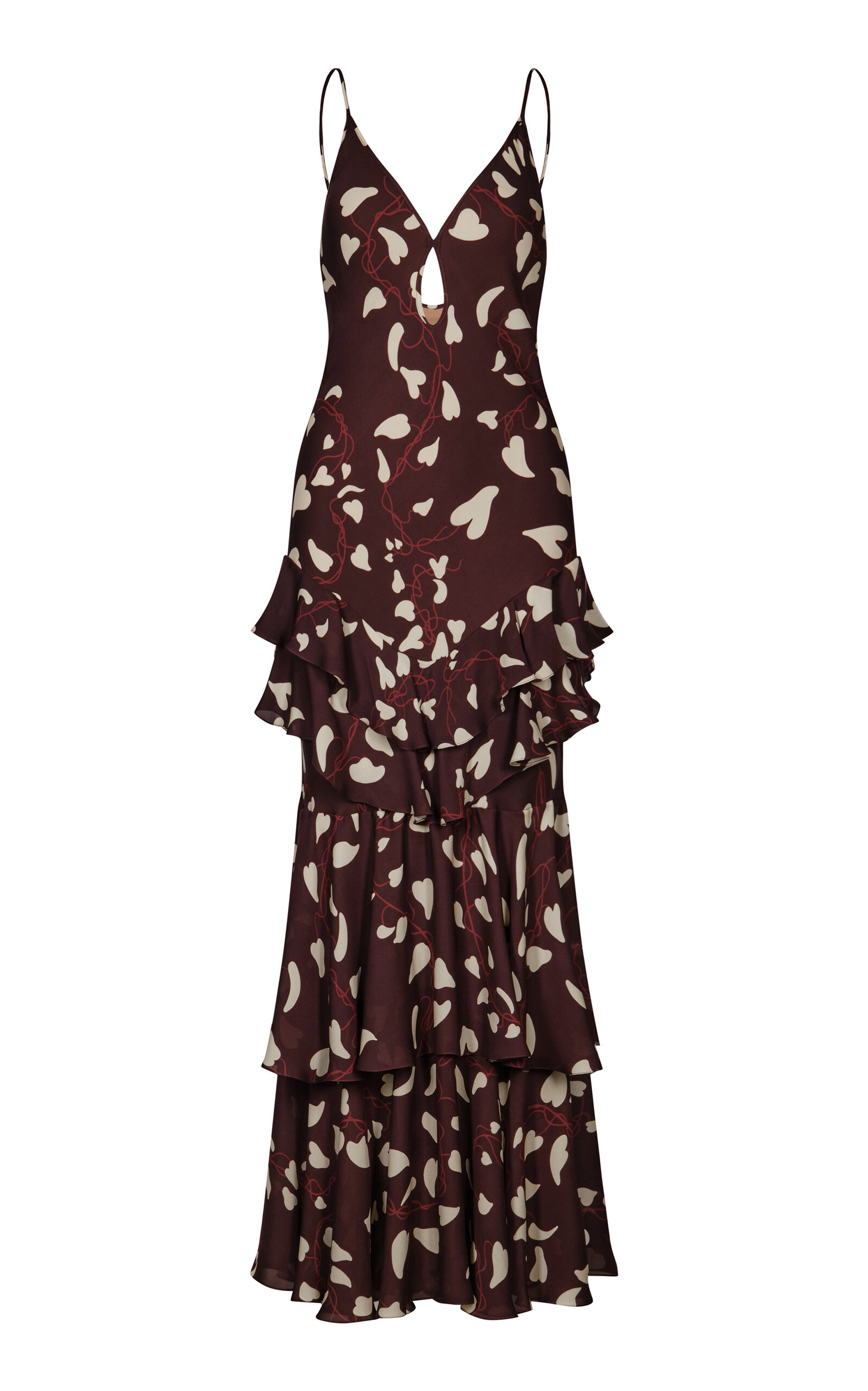 Johanna Ortiz Reinterpretation Silk Maxi Dress - Brown