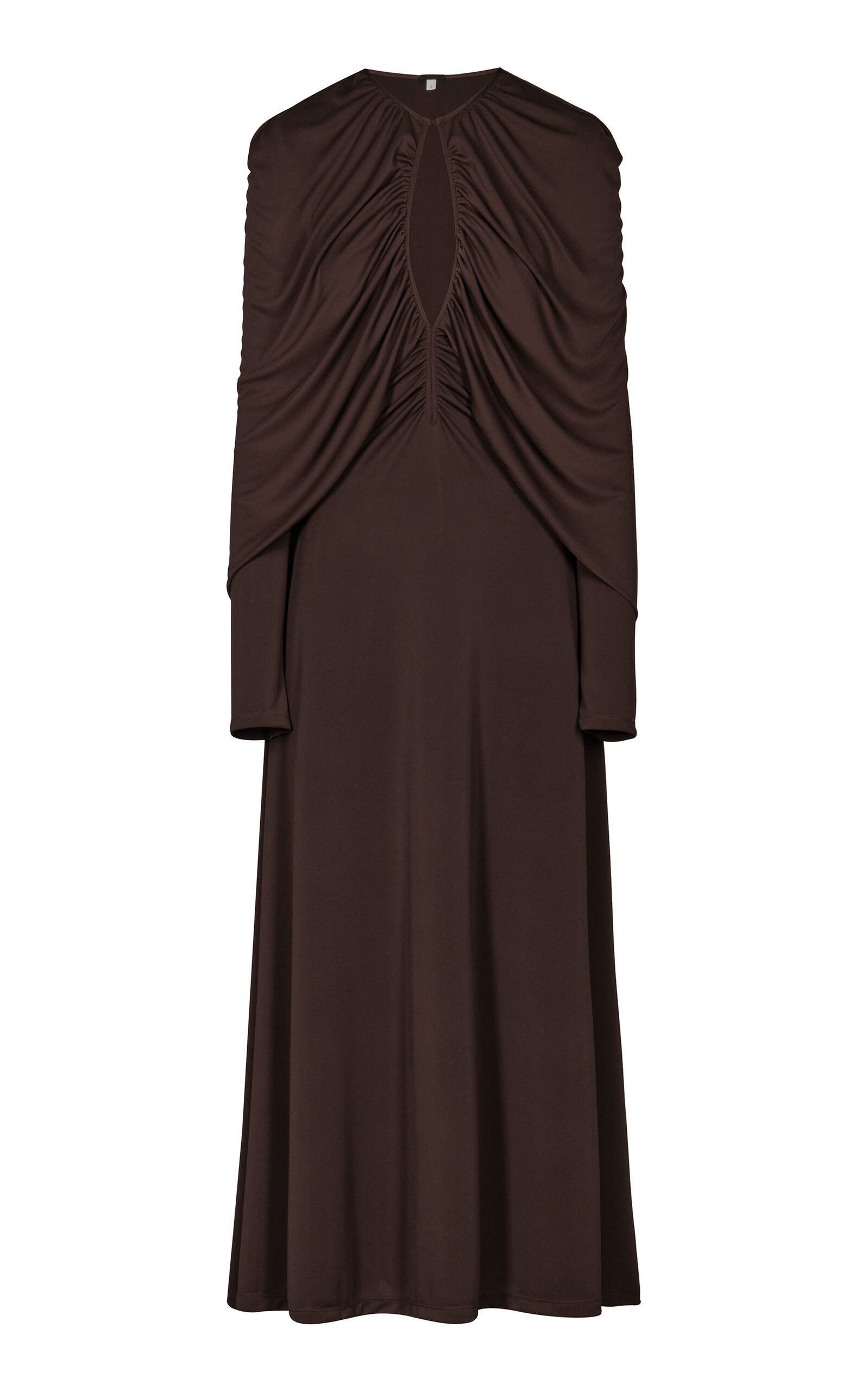 Johanna Ortiz Silent Solstice Midi Dress Chocolate In Brown