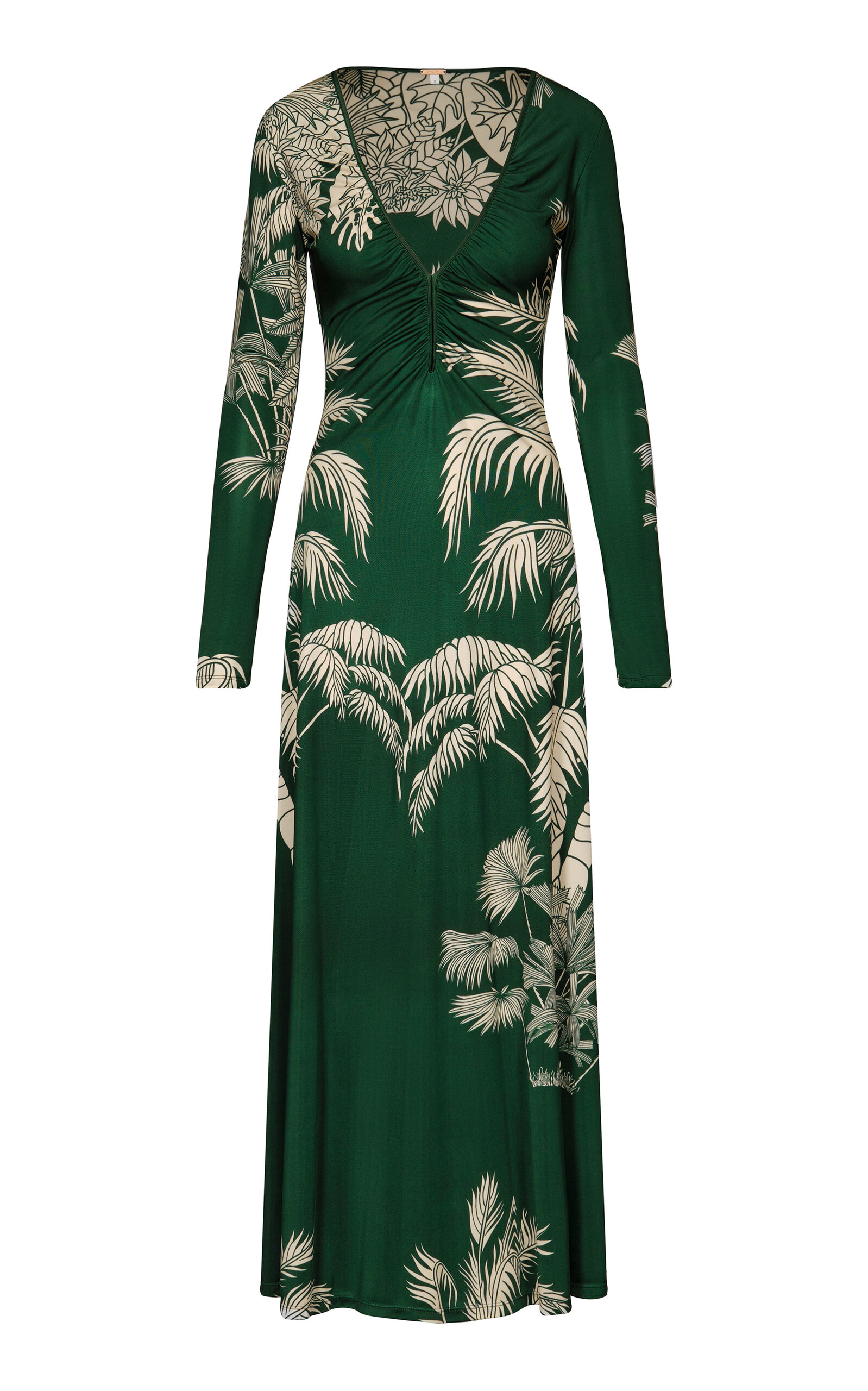 Johanna Ortiz Alma Bordada Maxi Dress - Green