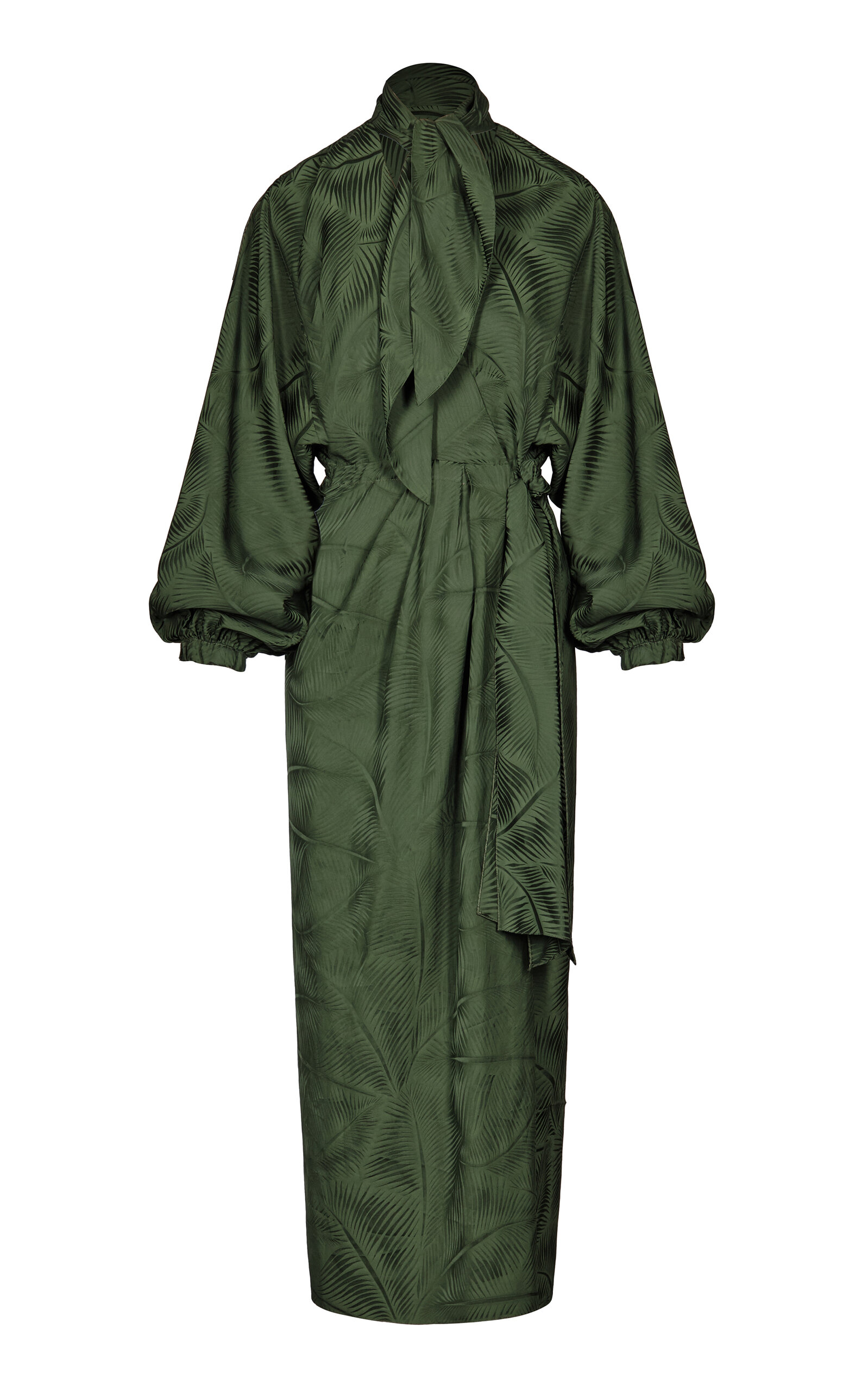 Johanna Ortiz Jacquard Sin Fin Wrap Dress - Dark Green